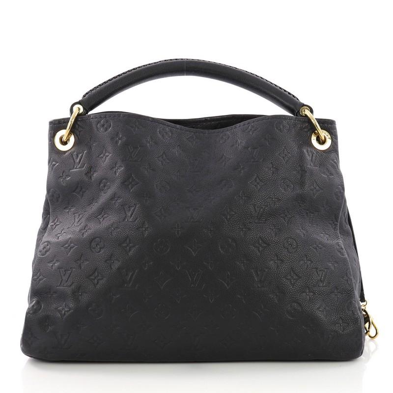 Black Louis Vuitton Artsy Handbag Monogram Empreinte Leather MM