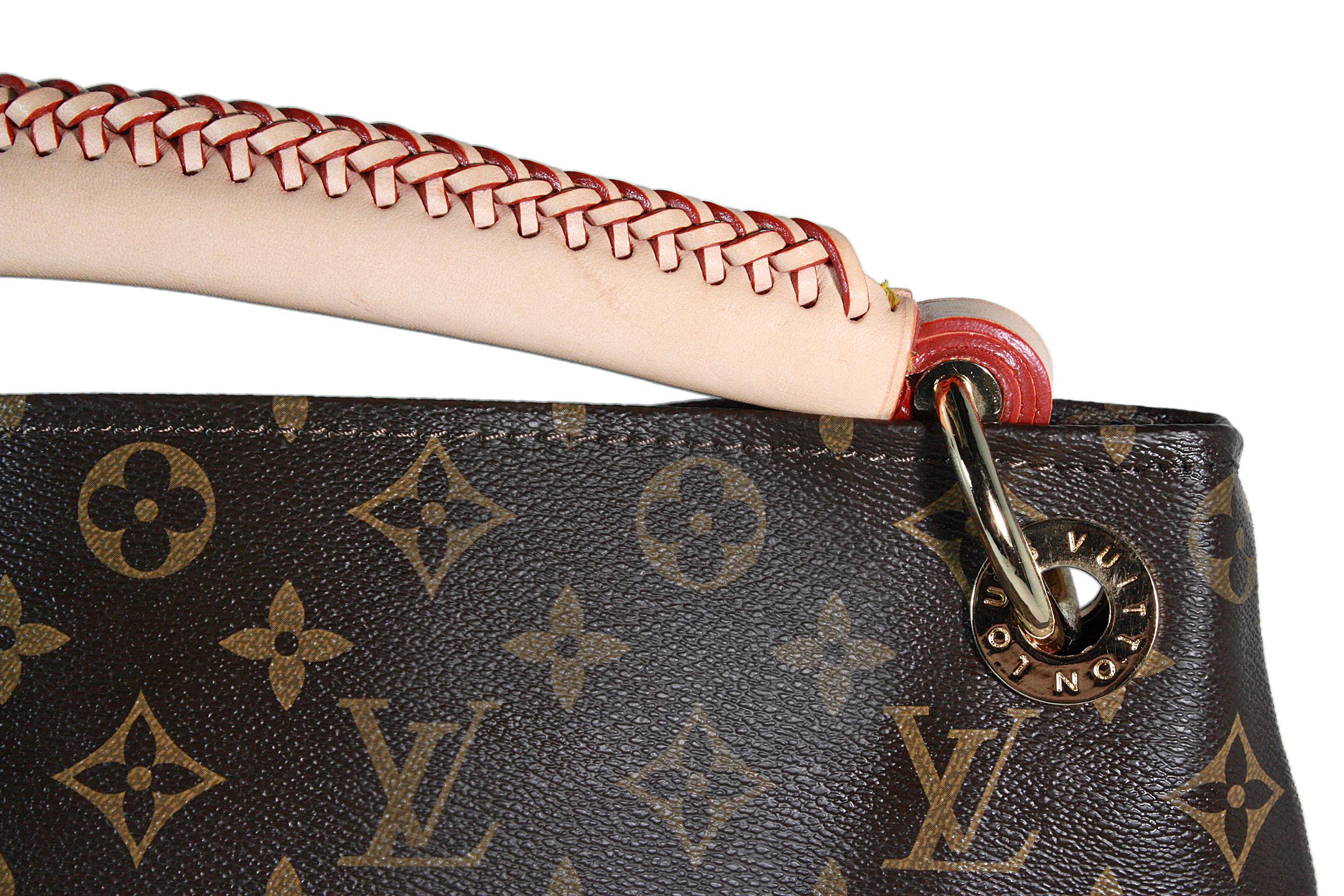 Black Louis Vuitton Artsy Hobo Braided Brown Leather Monogram Shoulder Bag