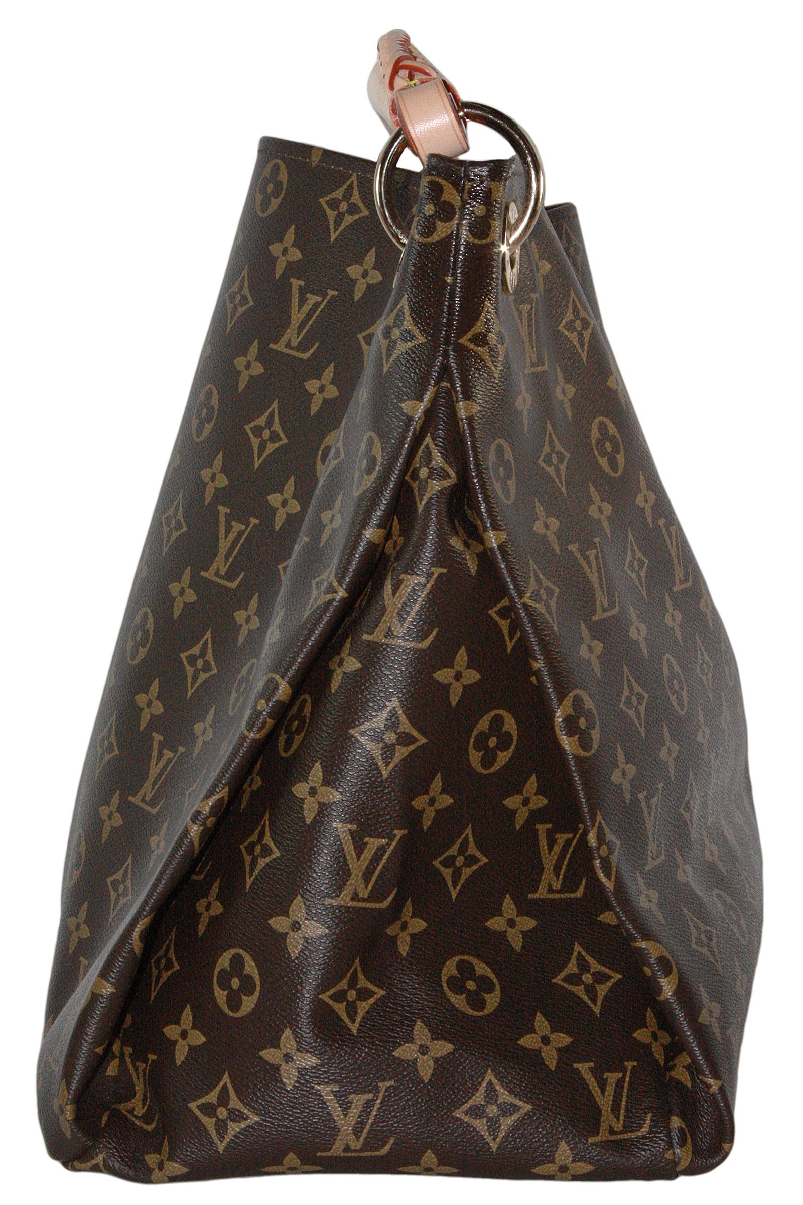 Women's Louis Vuitton Artsy Hobo Braided Brown Leather Monogram Shoulder Bag