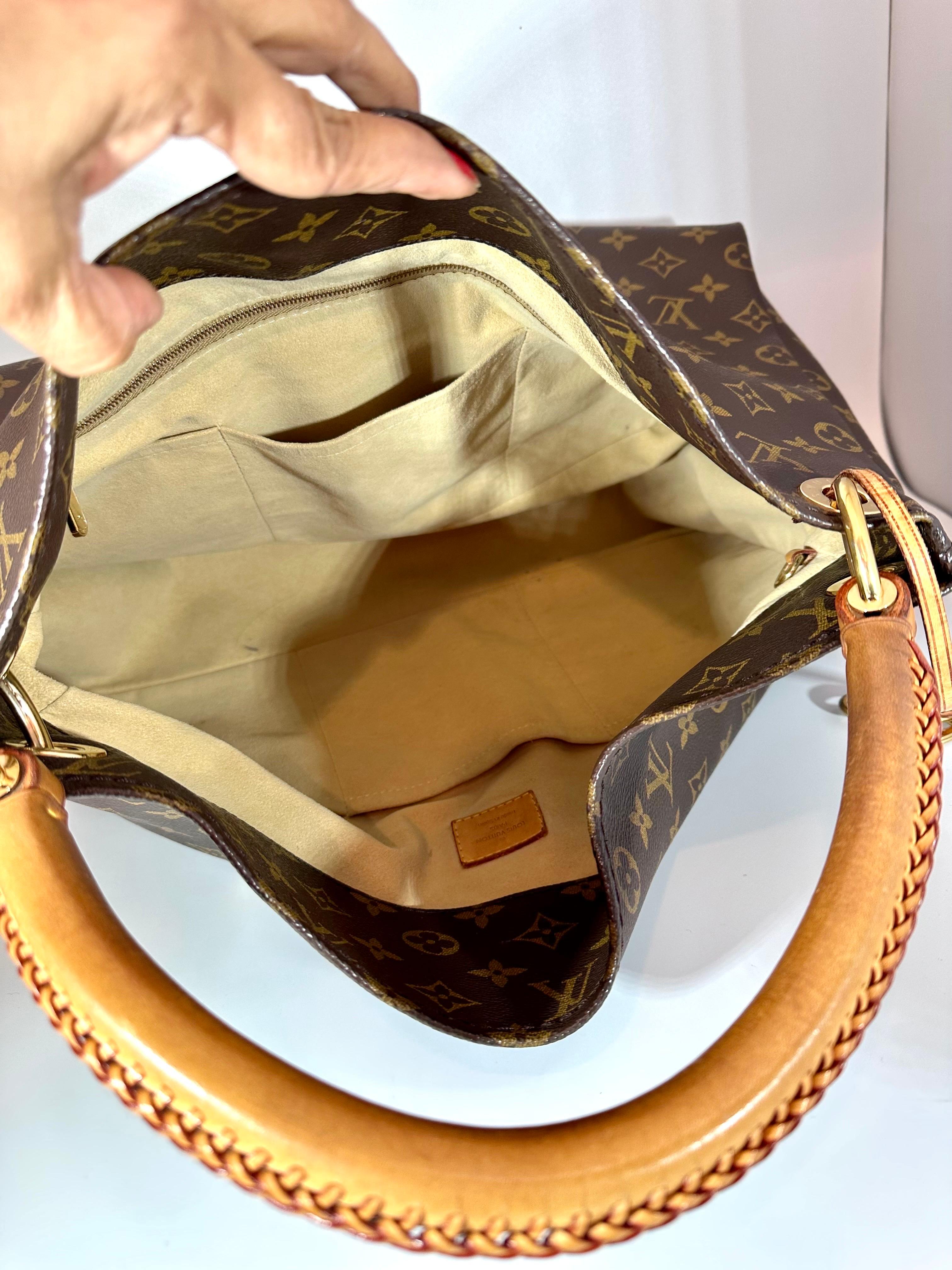 Louis Vuitton Artsy MM Brown Monogram Canvas Hobo Shoulder Bag, Great condition 6