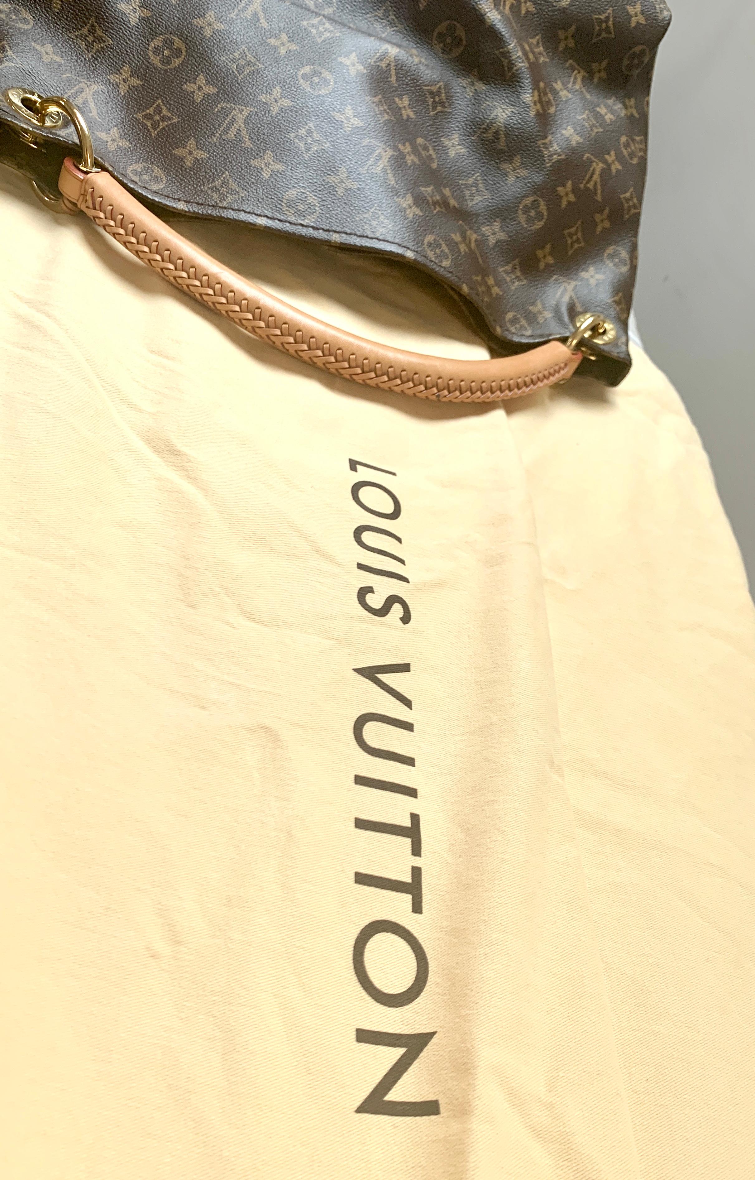 Louis Vuitton Artsy MM Brown Monogram Canvas Hobo Shoulder Bag, Like New 2