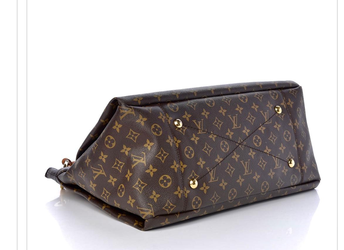 Louis Vuitton Artsy MM Brown Monogram Canvas Hobo Shoulder Bag, Like New 3