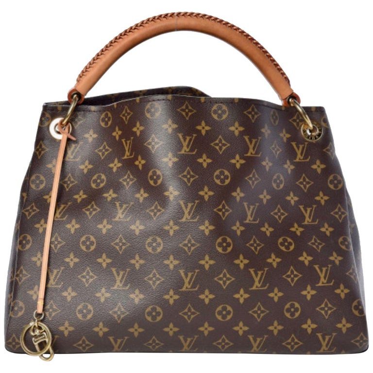 Louis Vuitton Artsy MM Brown Monogram Canvas Hobo Shoulder Bag, Like New For Sale at 1stDibs