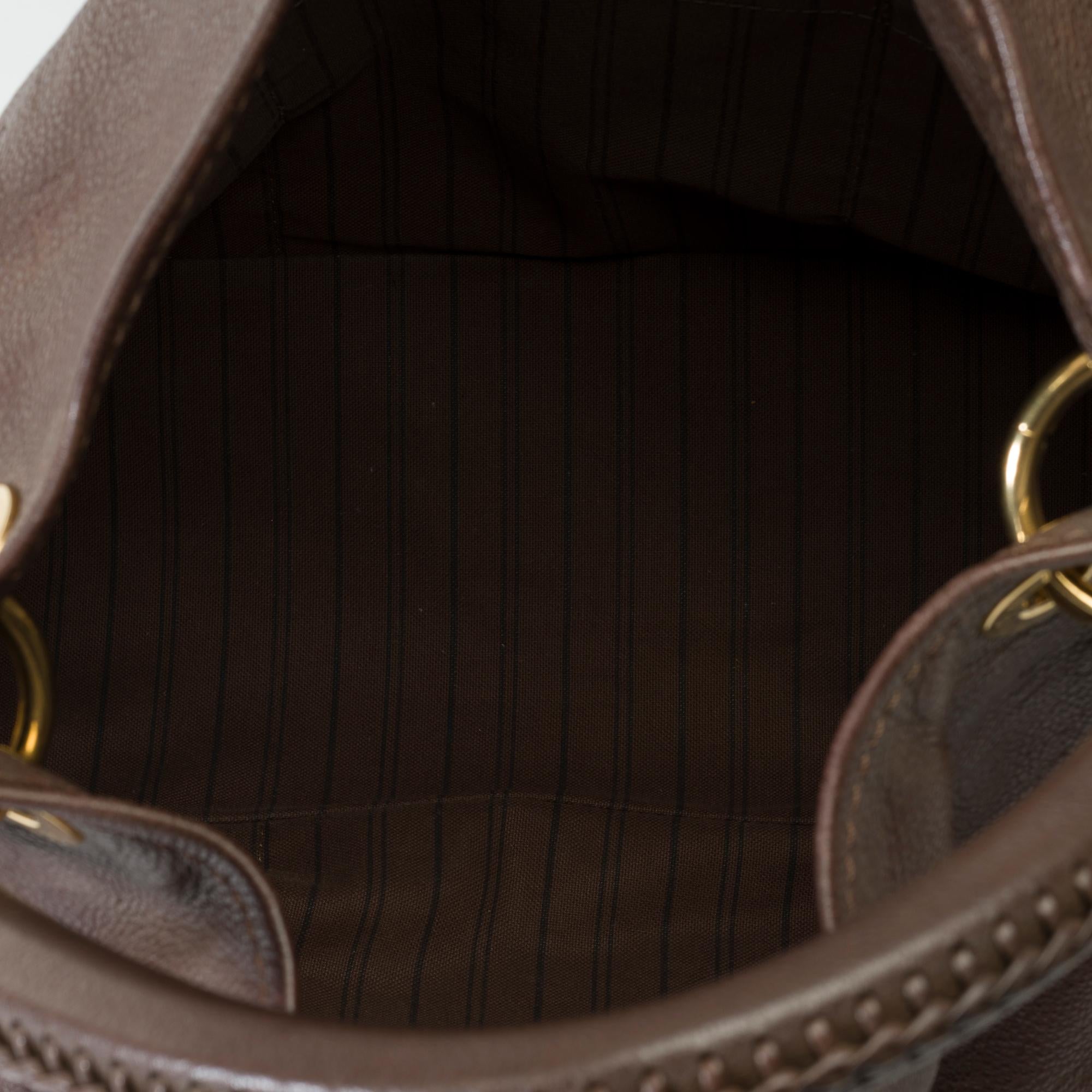 Louis Vuitton Artsy MM Hobo bag in brown monogram embossed calfskin leather, GHW 3