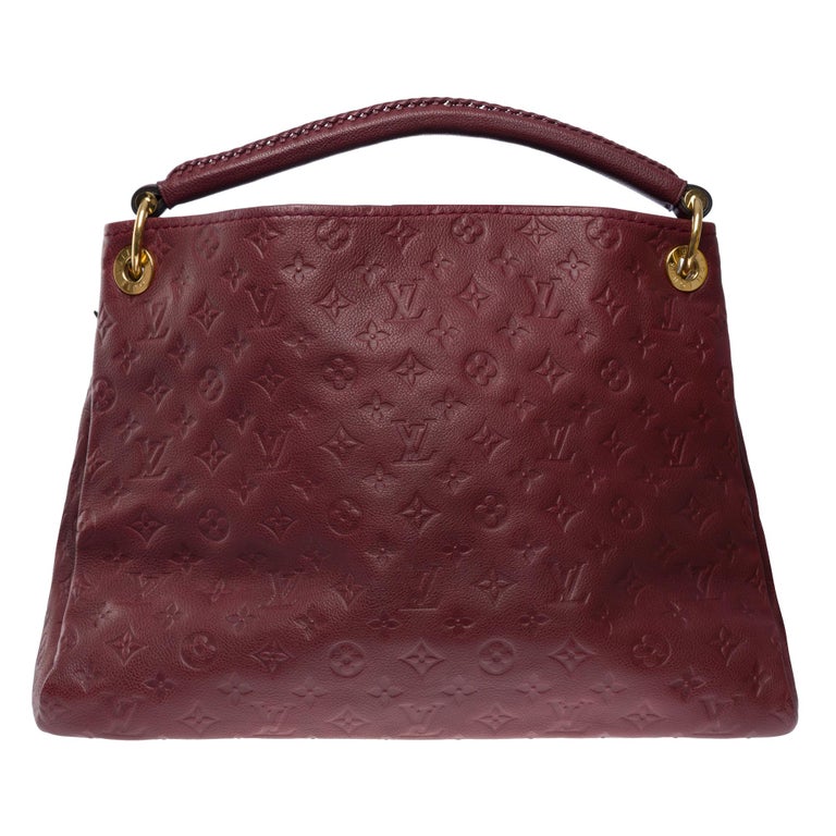 Louis Vuitton Artsy mm Maroon Monogram Empreinte Leather Bag