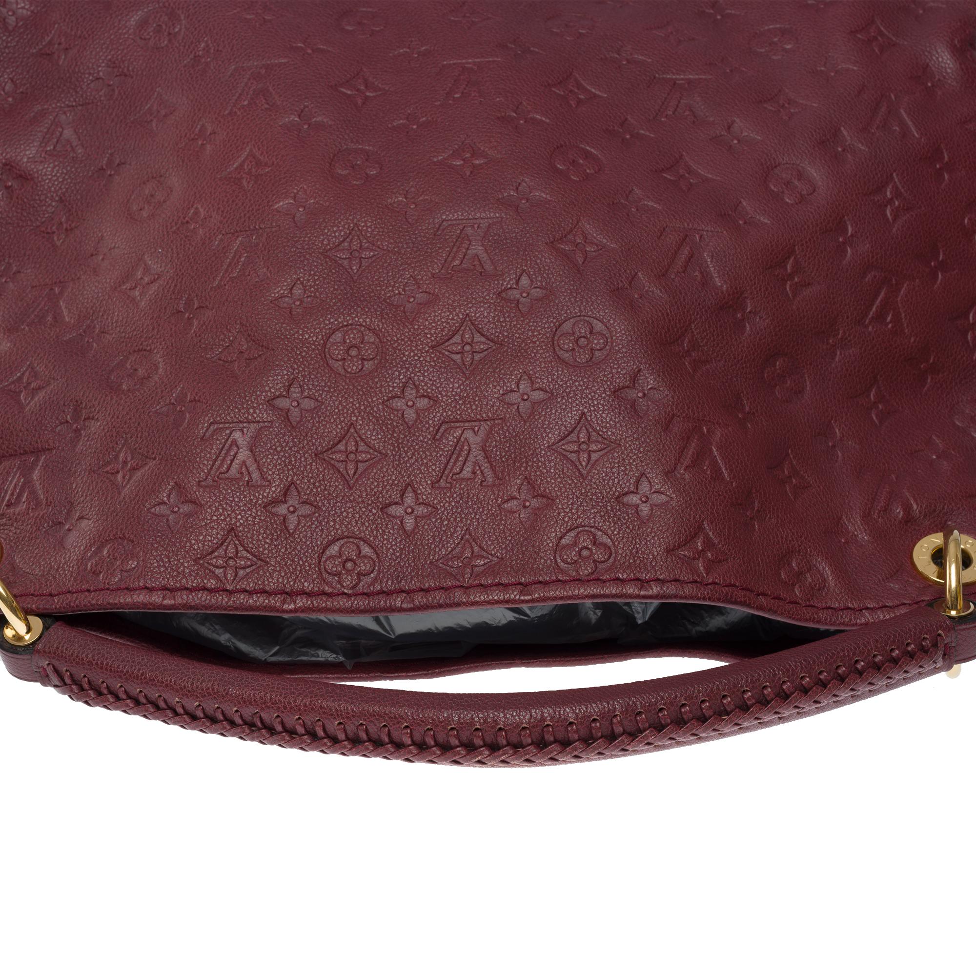 Louis Vuitton Artsy MM Hobo bag in Burgundy Monogram calfskin leather, GHW For Sale 4
