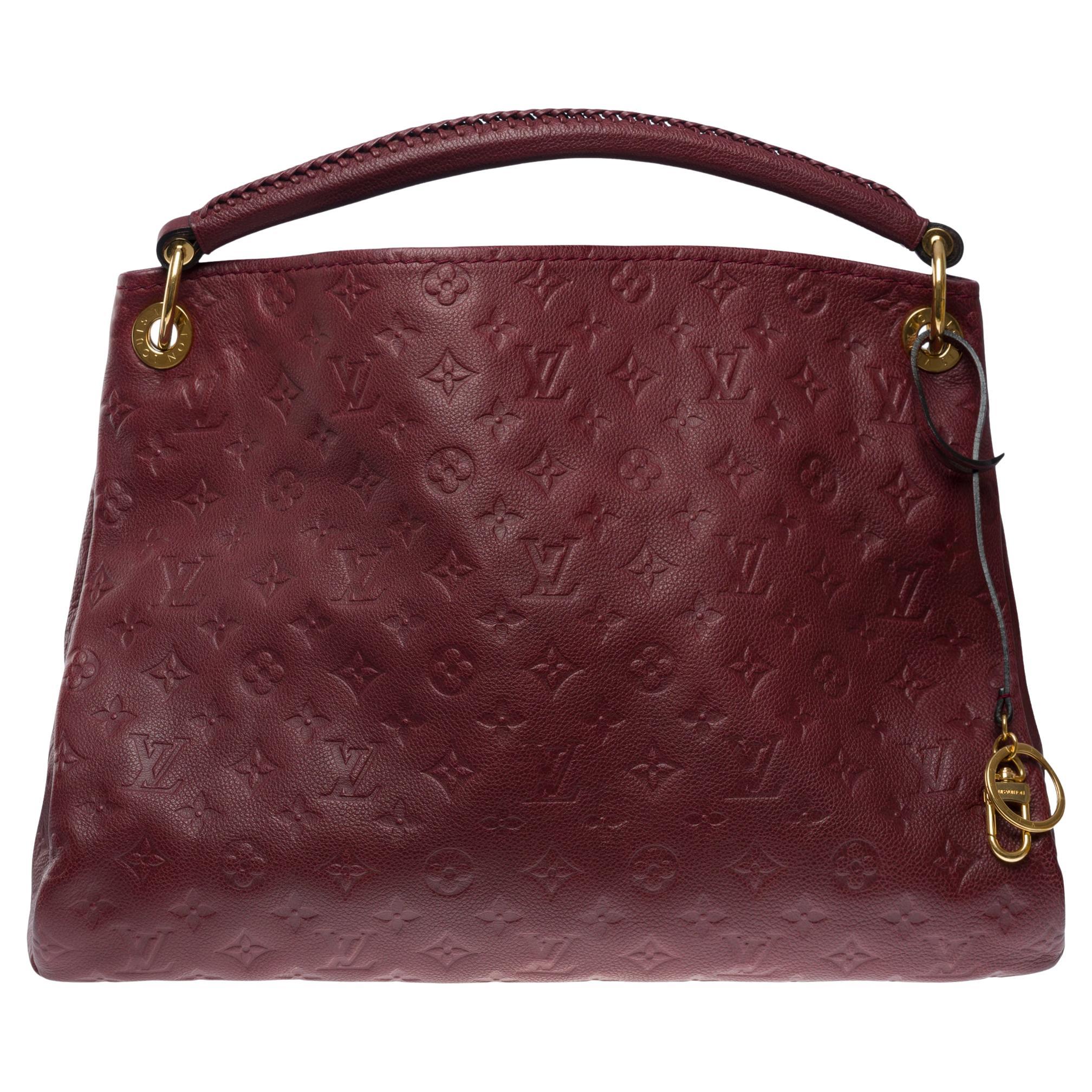 Louis Vuitton Artsy MM Hobo bag in Burgundy Monogram calfskin leather, GHW For Sale