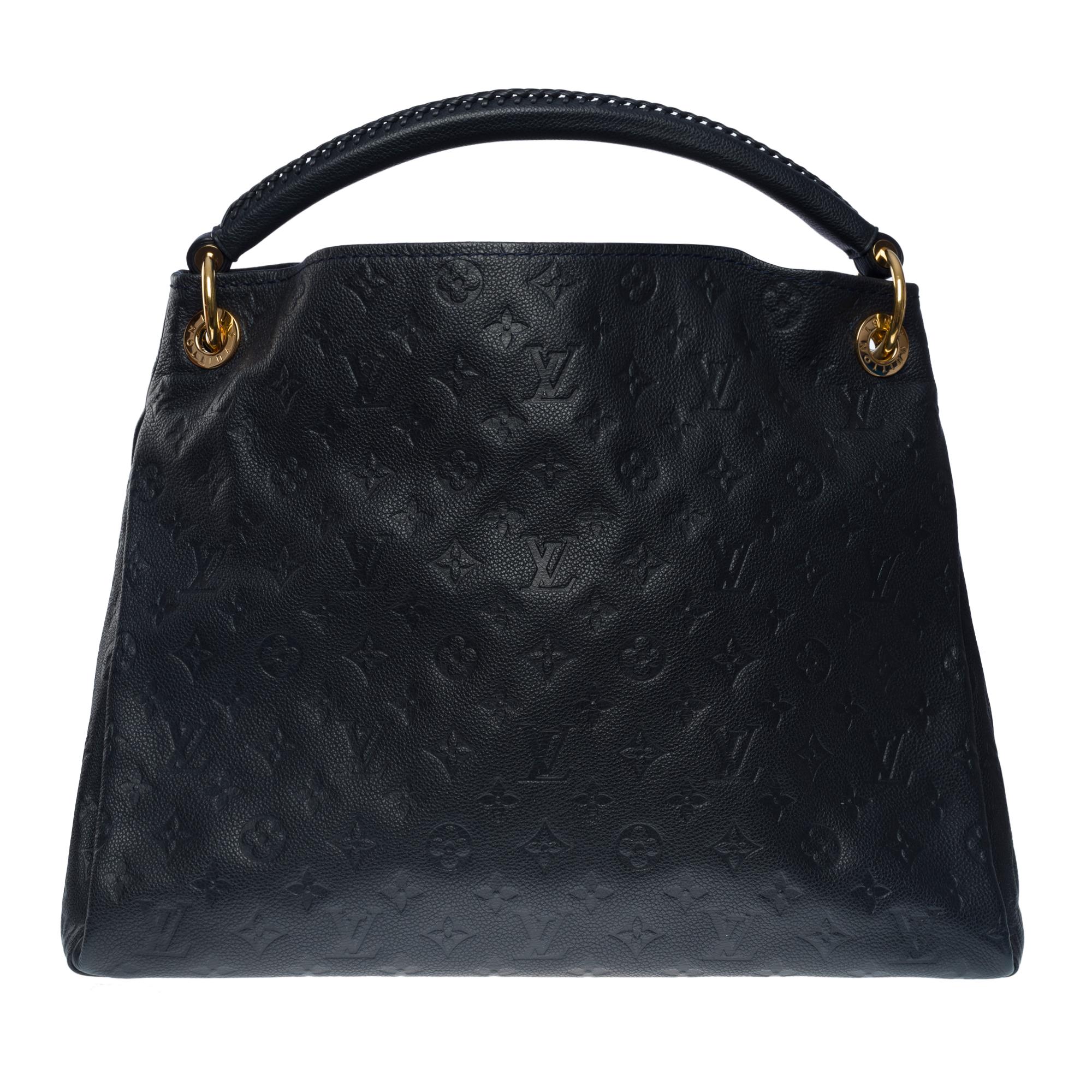 Louis Vuitton Artsy MM Hobo bag in dark blue monogram calfskin leather, GHW In Excellent Condition In Paris, IDF