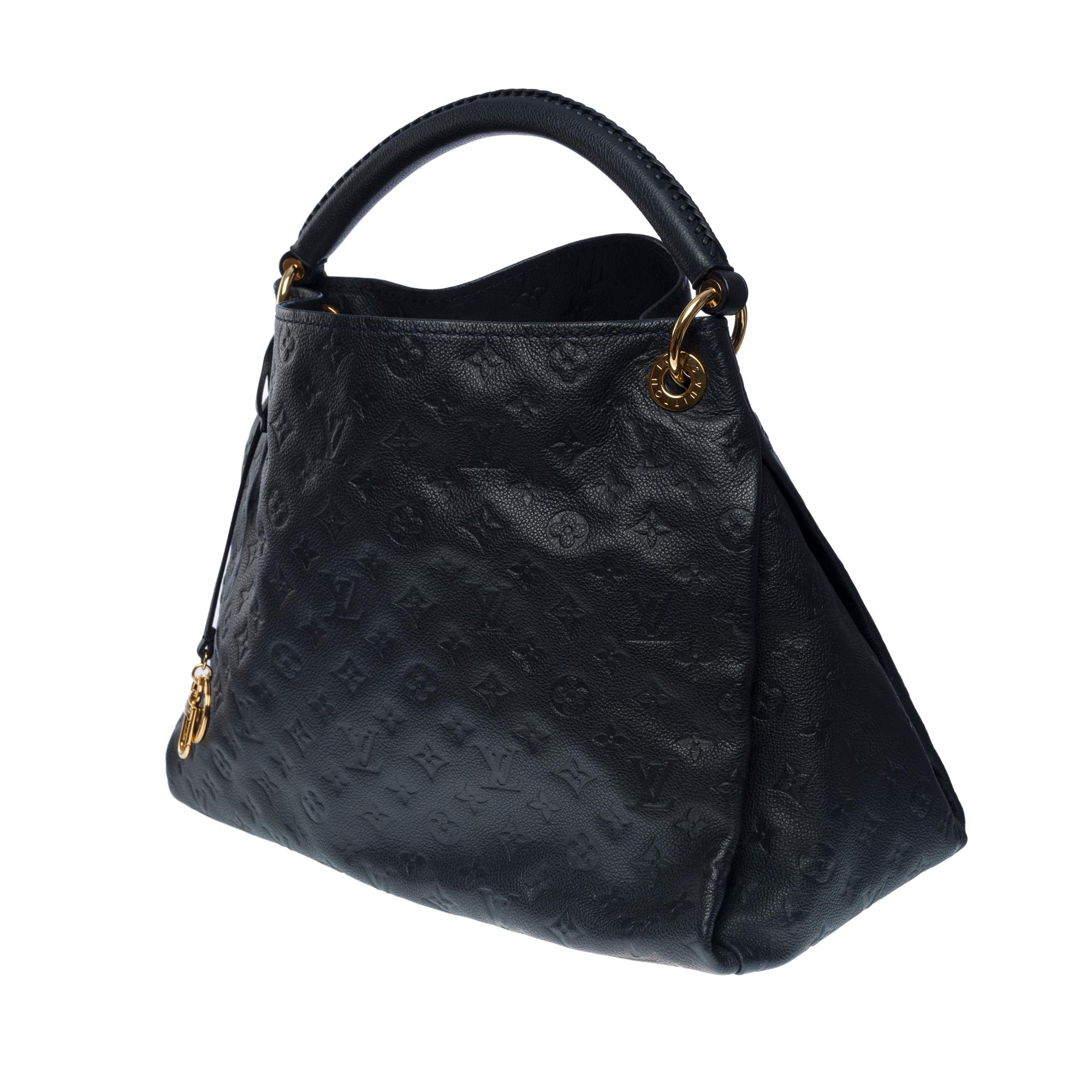 Women's Louis Vuitton Artsy MM Hobo bag in dark blue monogram calfskin leather, GHW