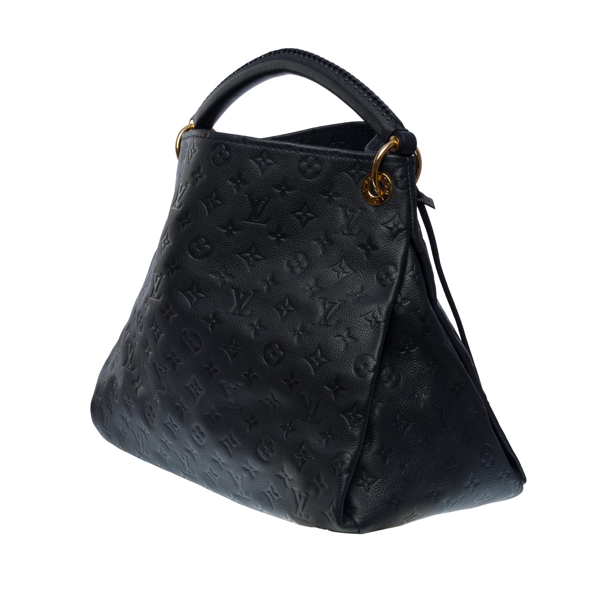 Louis Vuitton Artsy MM Hobo bag in dark blue monogram calfskin leather, GHW In Good Condition In Paris, IDF