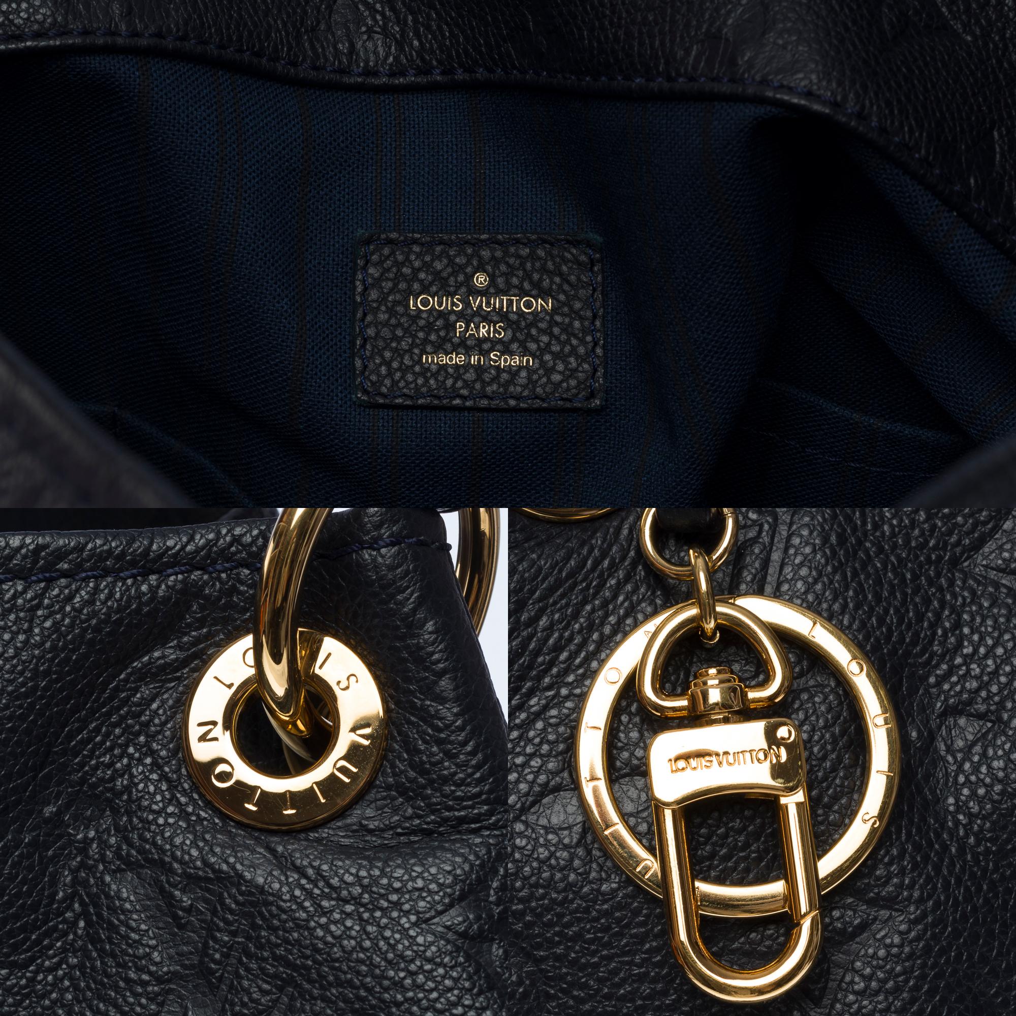 Louis Vuitton Artsy MM Hobo bag in dark blue monogram calfskin leather, GHW 2