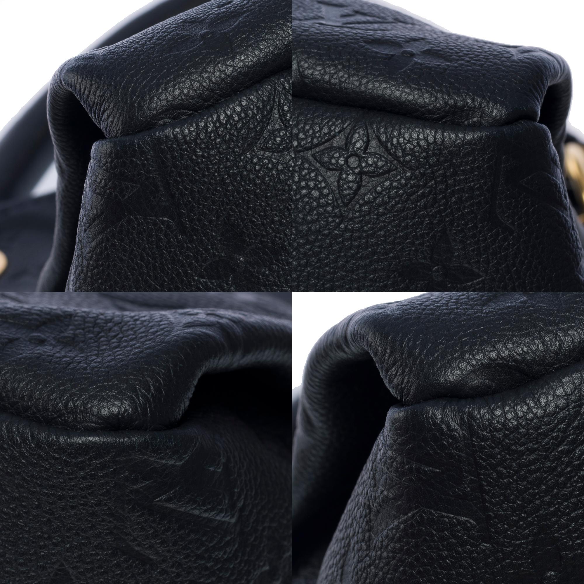 Louis Vuitton Artsy MM Hobo-Tasche aus dunkelblauem Kalbsleder mit Monogramm, GHW 5