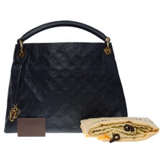 Louis Vuitton Artsy MM Monogram Empreinte Navy and Red Tote Bag at 1stDibs