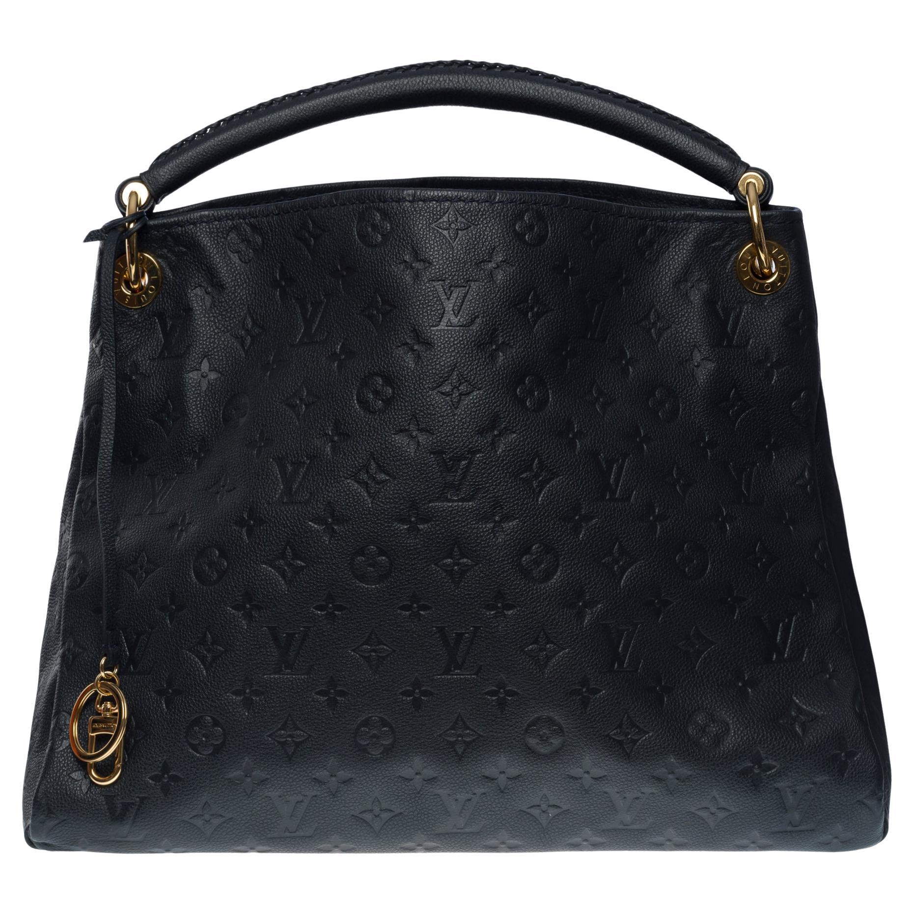 Louis Vuitton Artsy MM Hobo bag in dark blue monogram calfskin leather, GHW For Sale