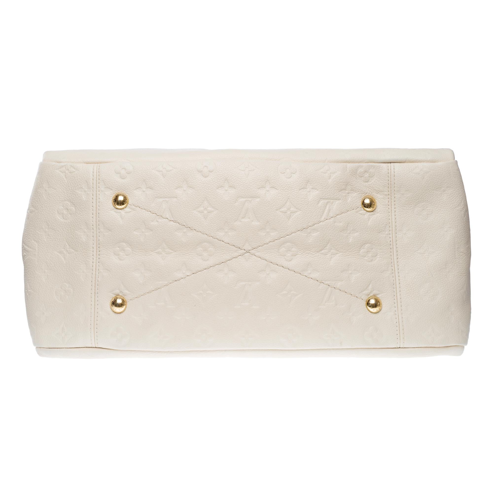 Louis Vuitton Artsy MM Hobo bag in White Monogram embossed calfskin leather, GHW For Sale 6