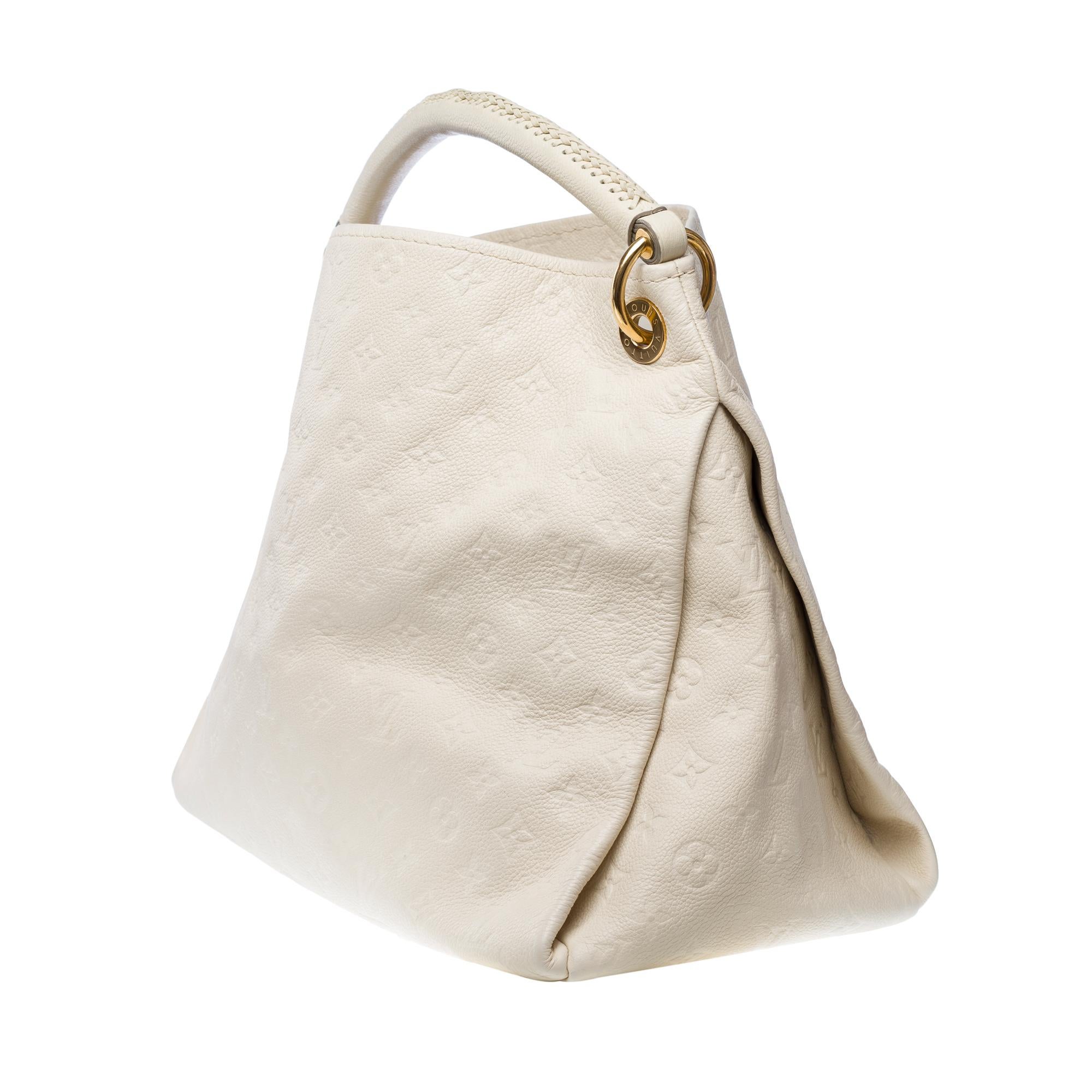 Louis Vuitton Artsy MM Hobo bag in White Monogram embossed calfskin leather, GHW For Sale 1