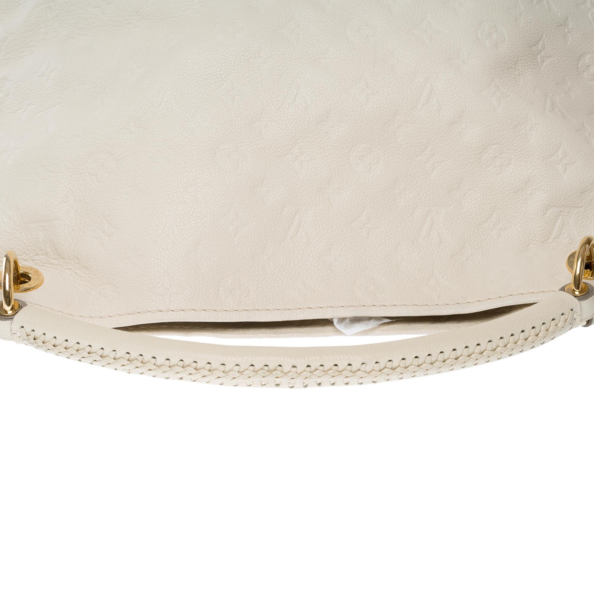 Louis Vuitton Artsy MM Hobo bag in White Monogram embossed calfskin leather, GHW For Sale 5