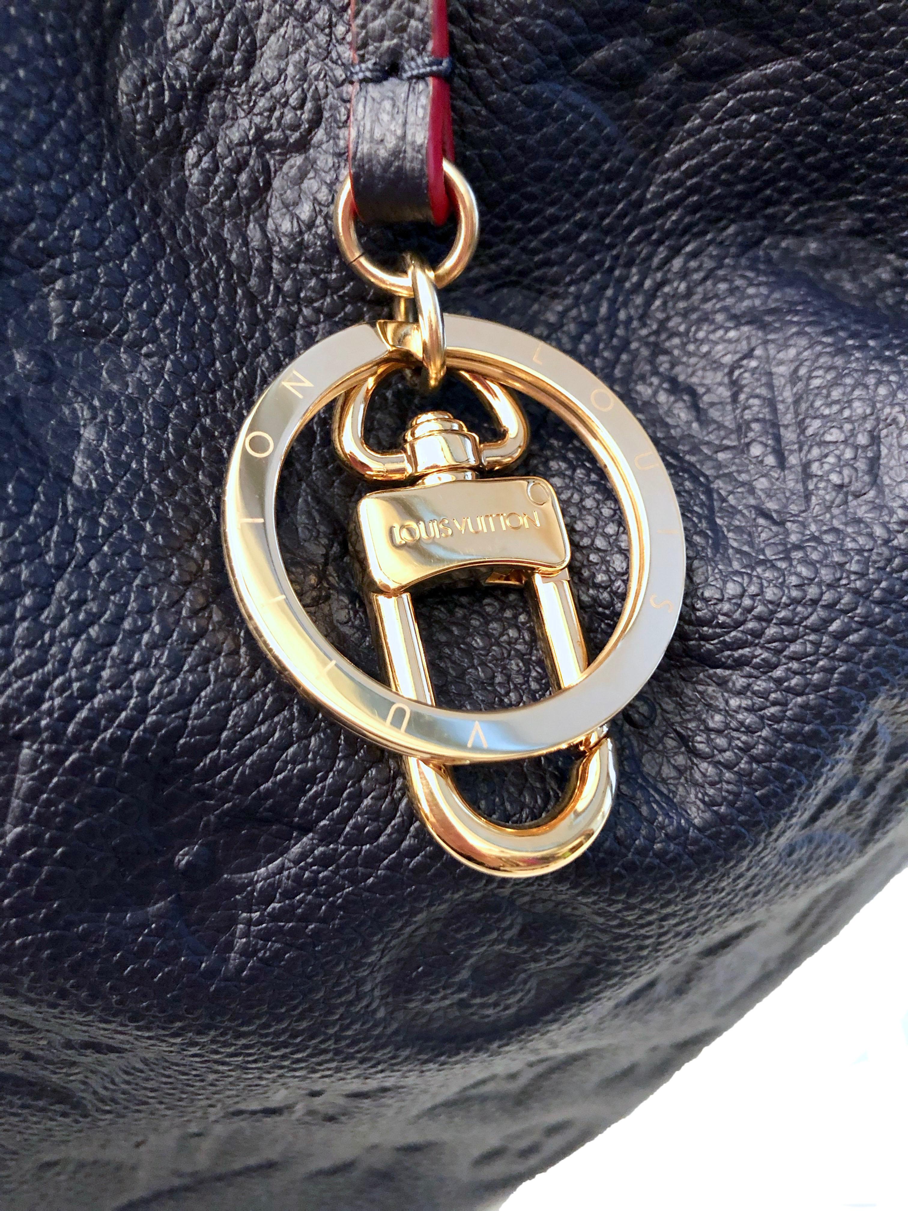 Louis Vuitton Artsy MM Monogram Empreinte Navy and Red Tote Bag at ...