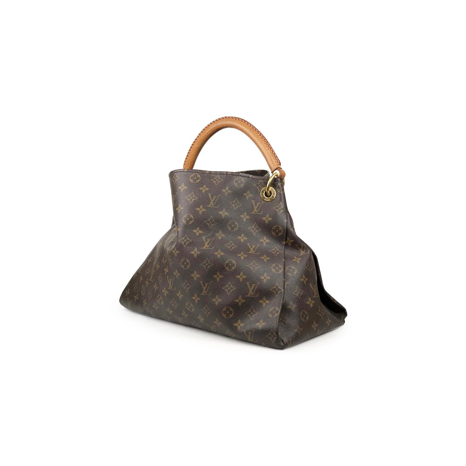 Gray Louis Vuitton Artsy MM Monogram Shoulder Bag