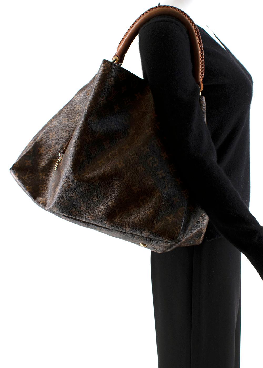 Black Louis Vuitton Artsy MM Monogram Tote Bag For Sale