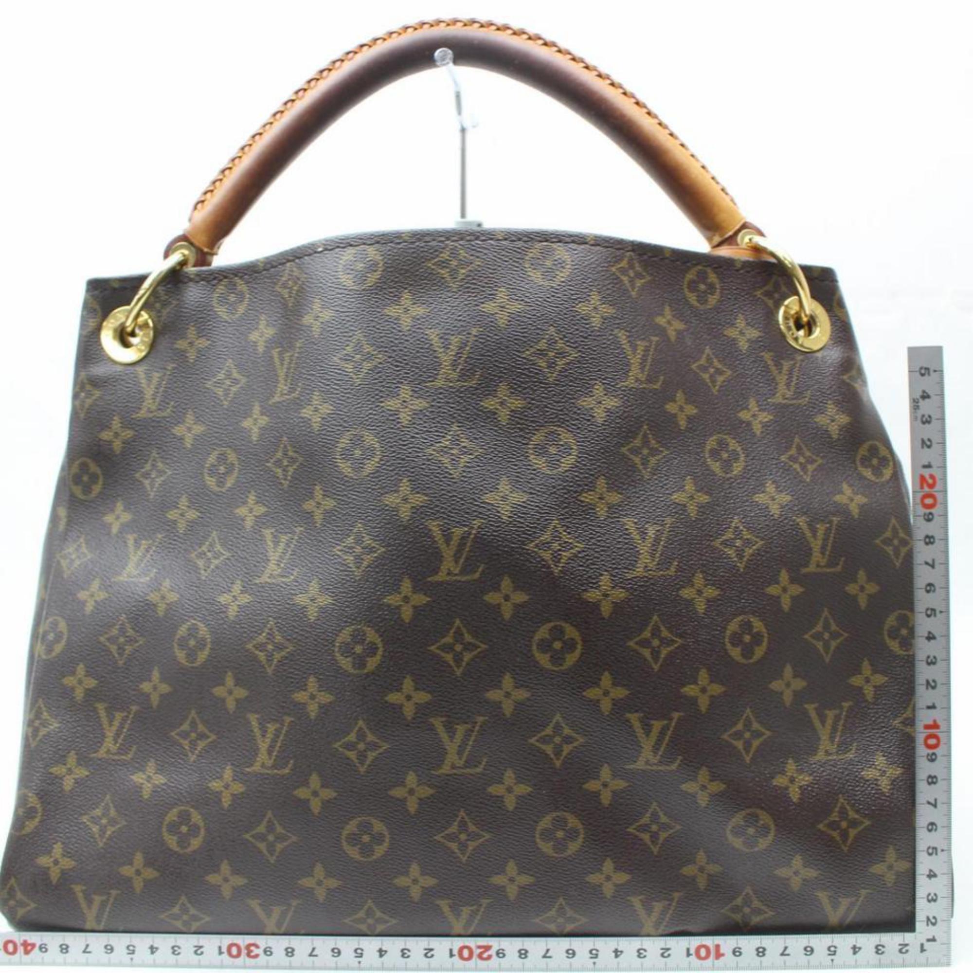 Women's Louis Vuitton Artsy Monogram Mm 869371 Brown Coated Canvas Hobo Bag