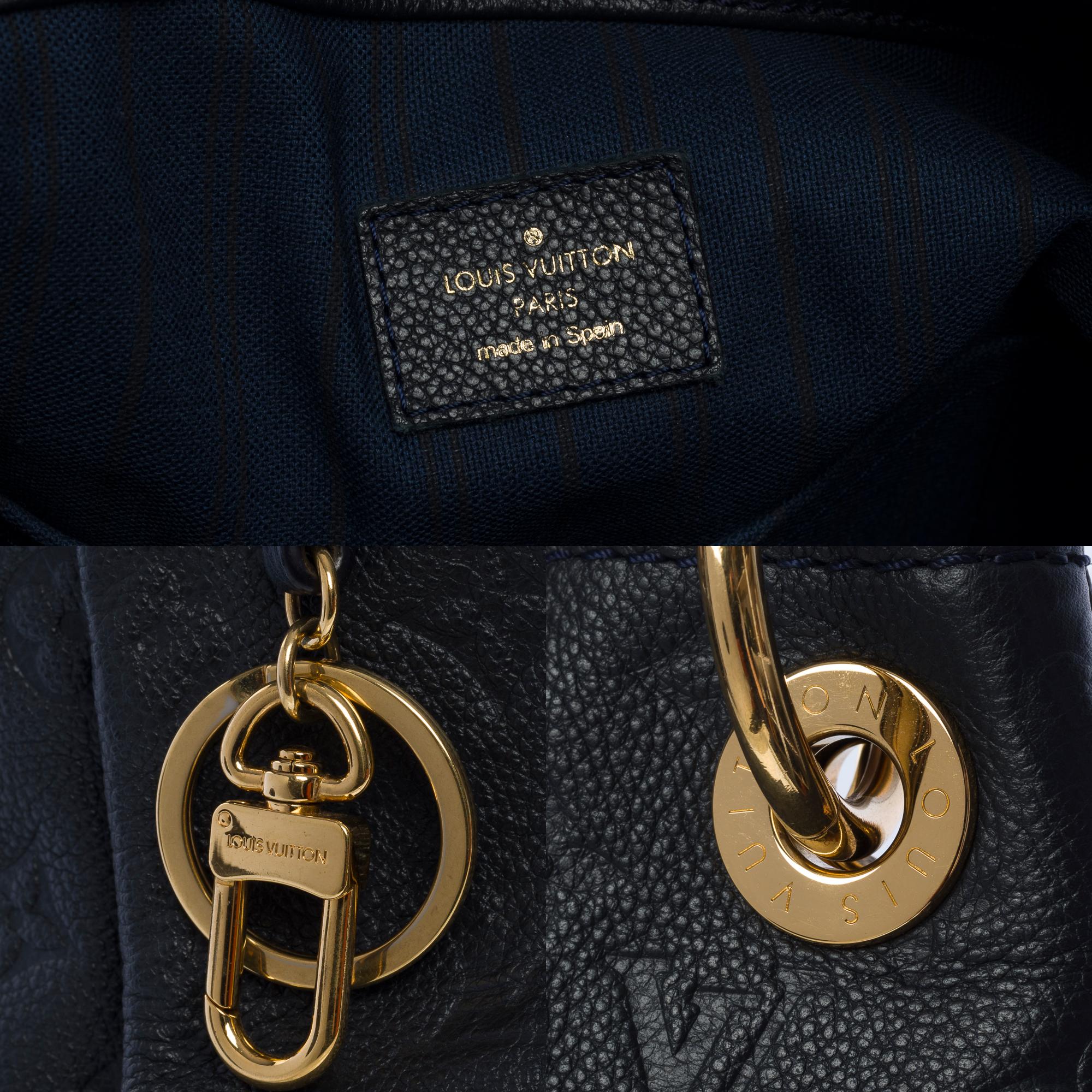 Women's Louis Vuitton Artsy MM Hobo bag in dark blue monogram calfskin leather, GHW