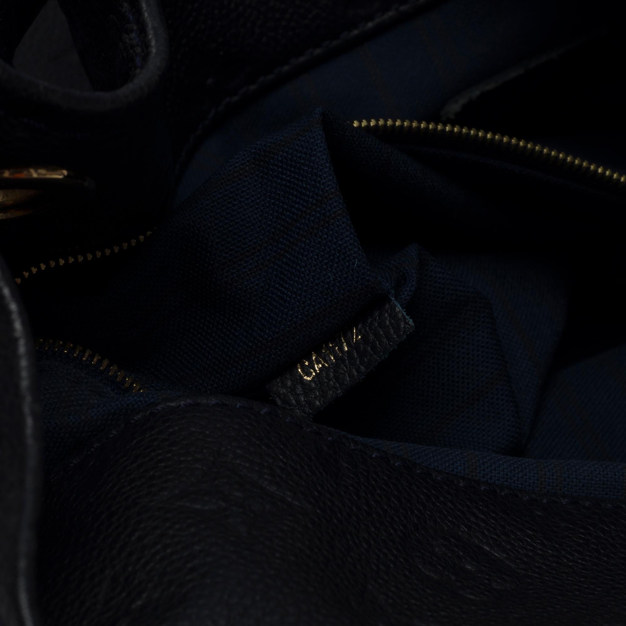 Louis Vuitton Artsy MM Hobo-Tasche aus dunkelblauem Kalbsleder mit Monogramm, GHW 3