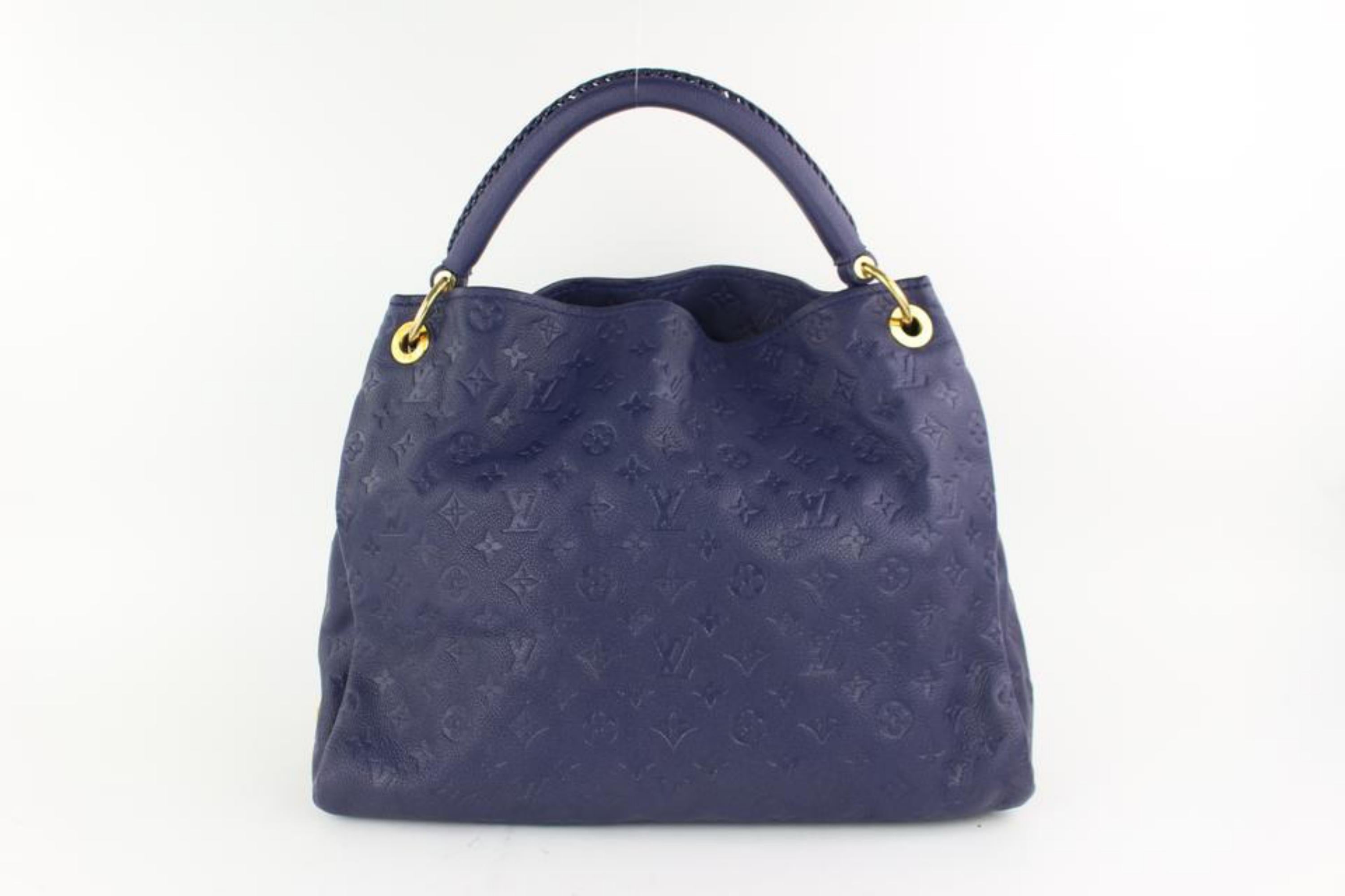 Louis Vuitton Artsy (Ultra Rare) Empreinte Orage Mm Braid 4lz0116 Blue Hobo Bag For Sale 4