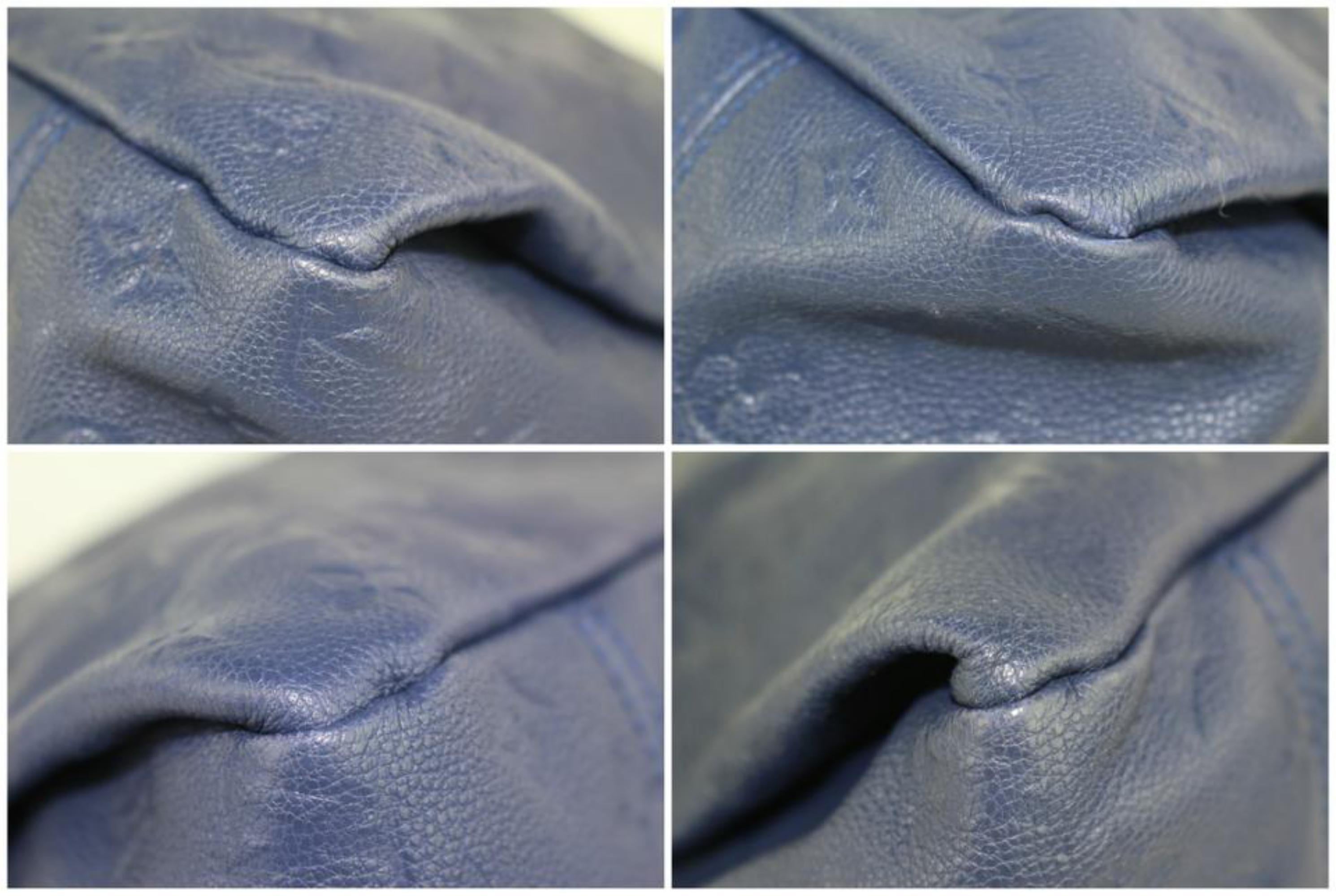 Louis Vuitton Artsy (Ultra Rare) Empreinte Orage Mm Braid 4lz0116 Blue Hobo Bag For Sale 5