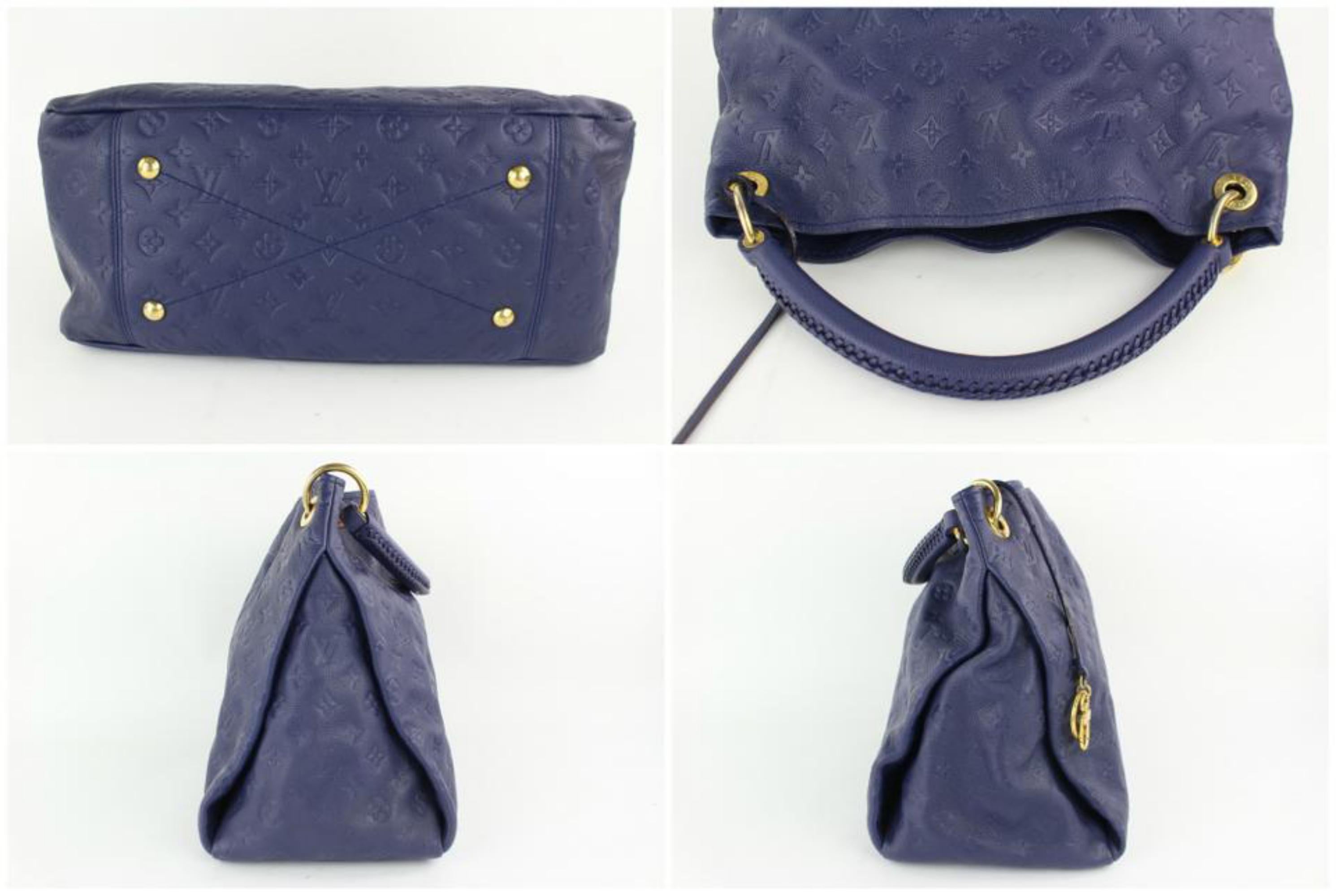 Louis Vuitton Artsy (Ultra Rare) Empreinte Orage Mm Braid 4lz0116 Blue Hobo Bag For Sale 1