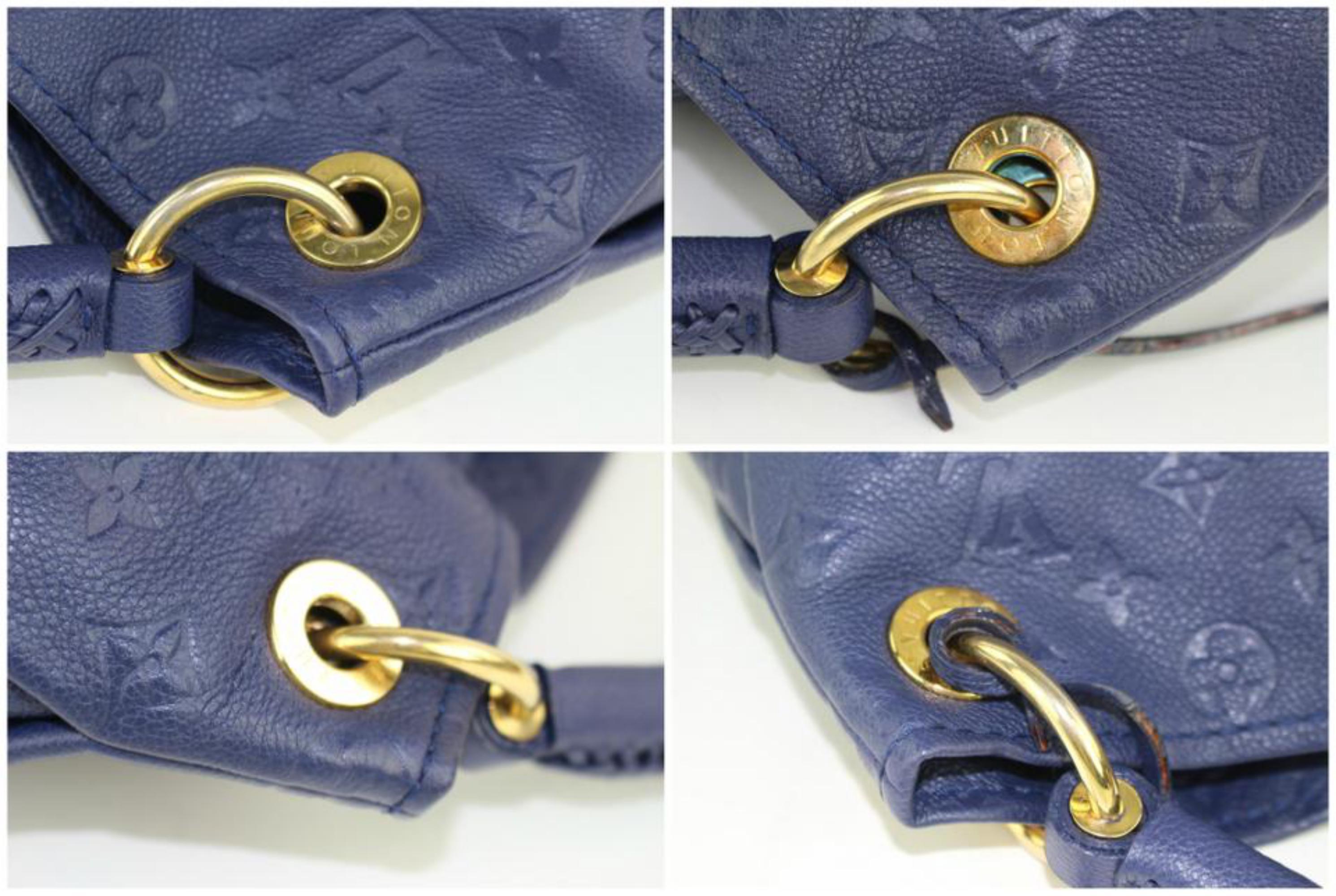 Louis Vuitton Artsy (Ultra Rare) Empreinte Orage Mm Braid 4lz0116 Blue Hobo Bag For Sale 3