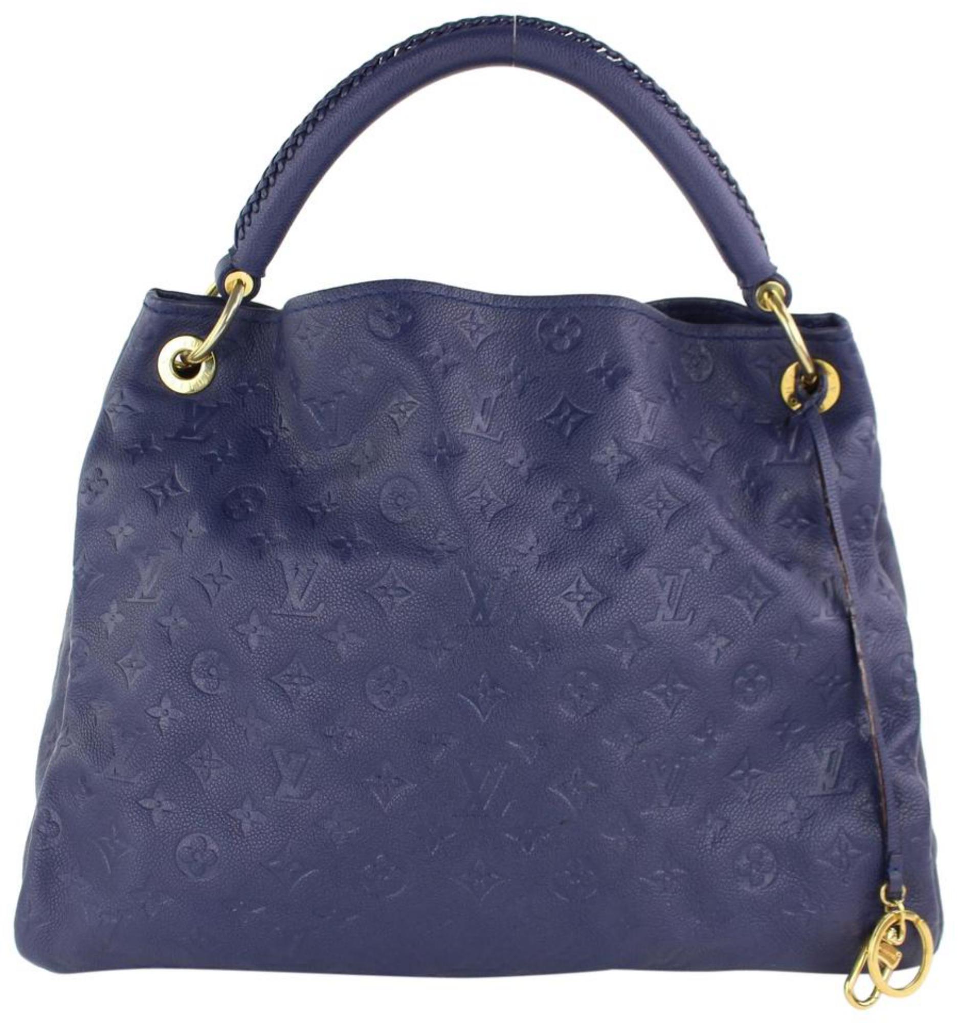 Louis Vuitton Artsy (Ultra Rare) Empreinte Orage Mm Braid 4lz0116 Blue Hobo Bag For Sale
