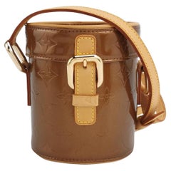 Louis Vuitton Astor Patent Leather Burnt Orange Brown Bucket Crossbody Bag