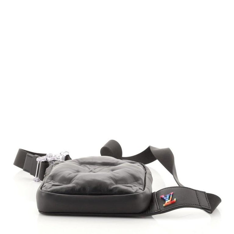 Louis Vuitton Black Monogram Puffy Lambskin Leather A4 Asymmetrical Sling  Bag - Yoogi's Closet