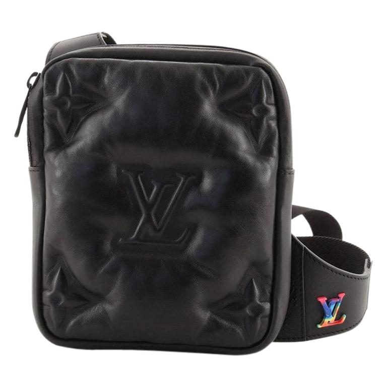Louis Vuitton A4 Pouch Monogram Puffer Black in Lambskin with