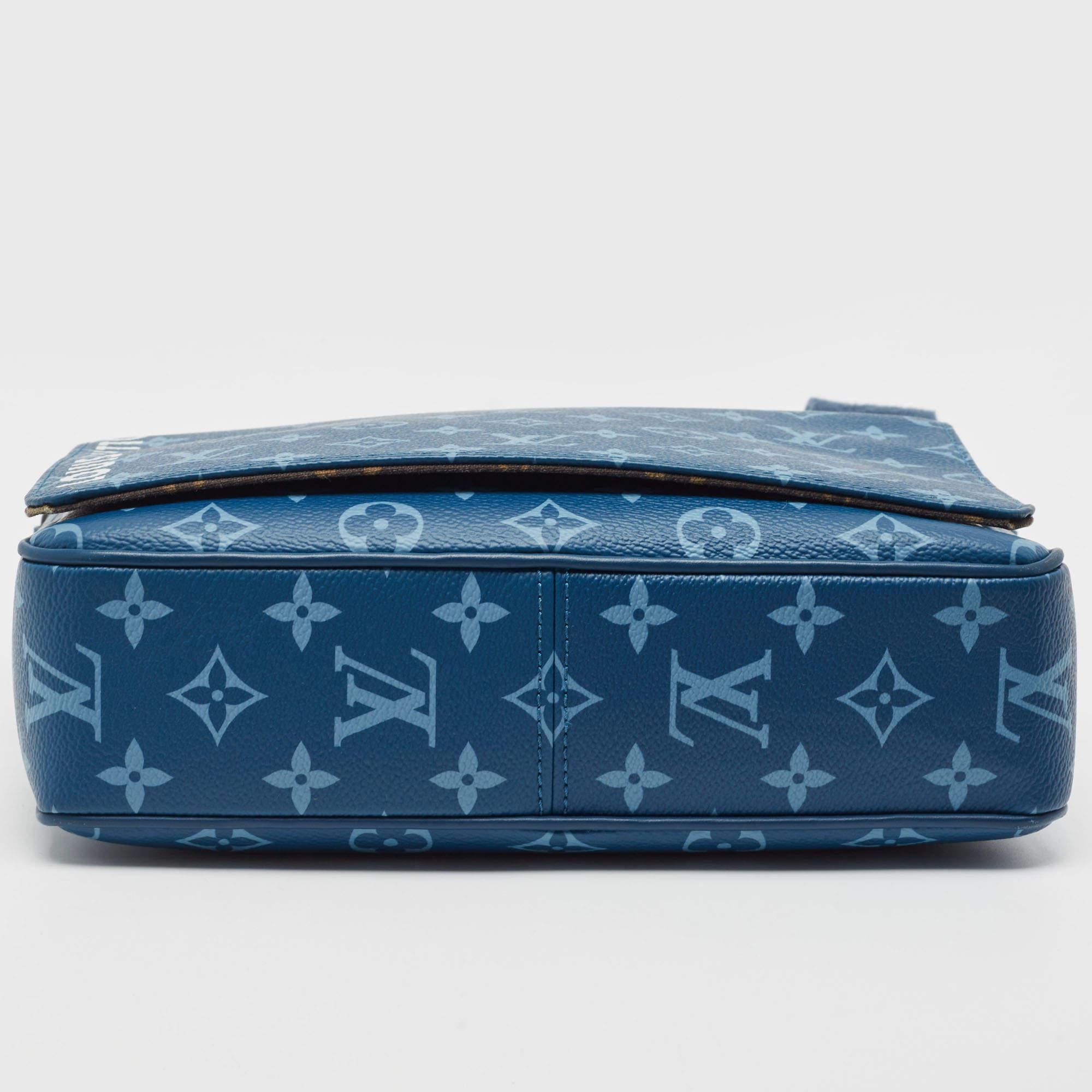 Louis Vuitton Atlantic Blue Canvas District PM Bag 10