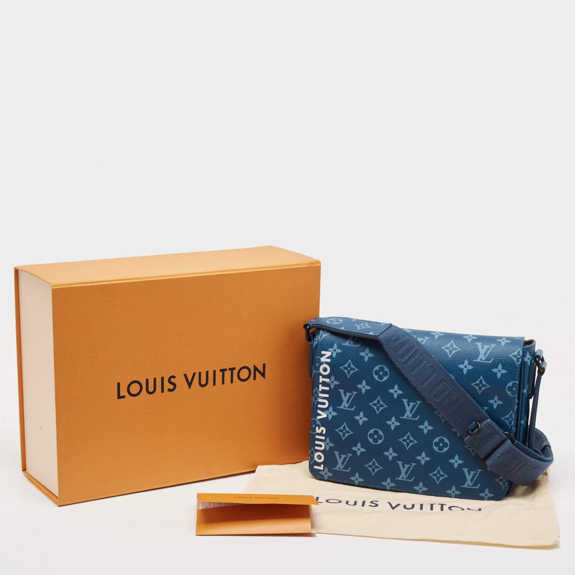Louis Vuitton Atlantic Blue Canvas District PM Bag 1