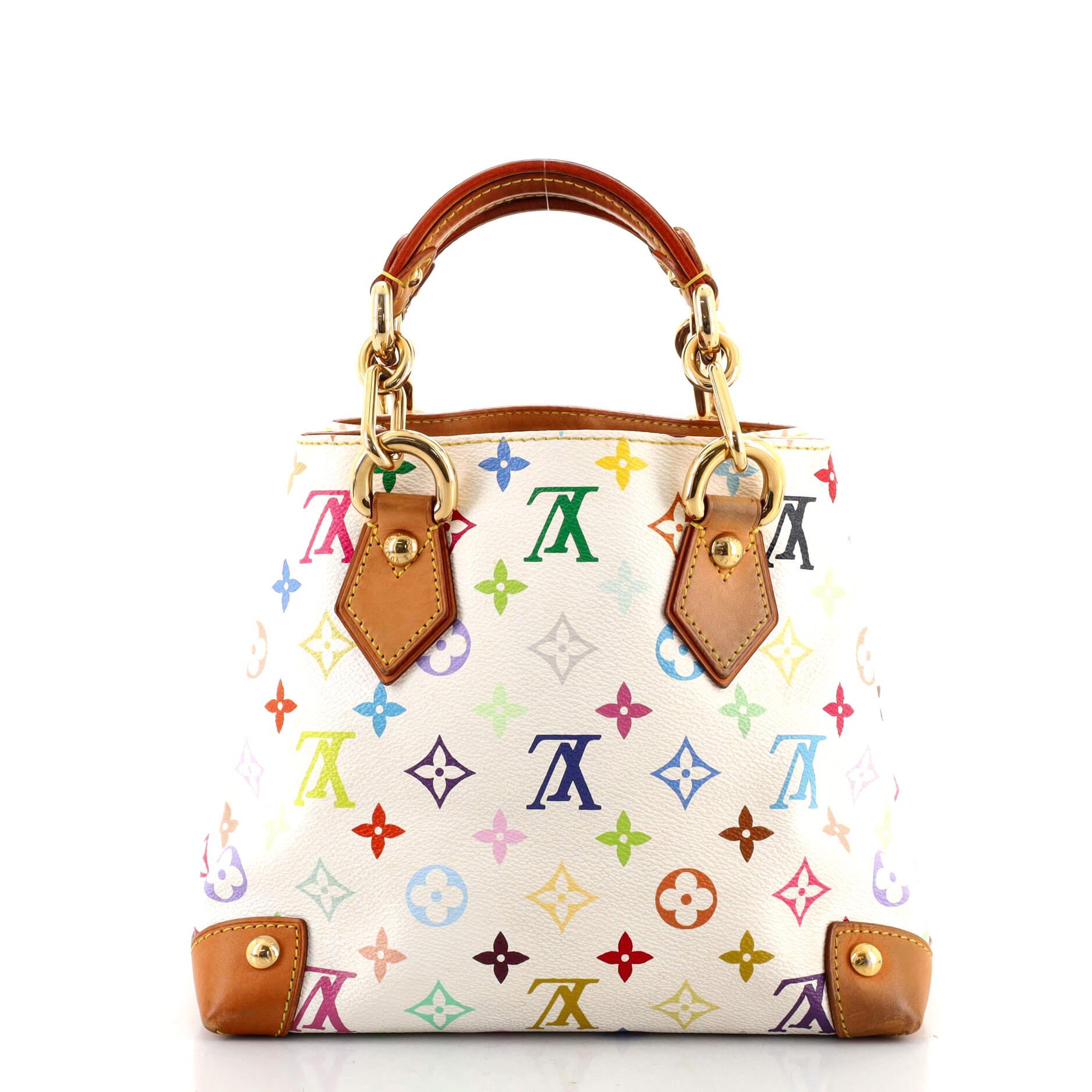 Louis Vuitton Audra Handtasche mit Monogramm, mehrfarbig (Beige)