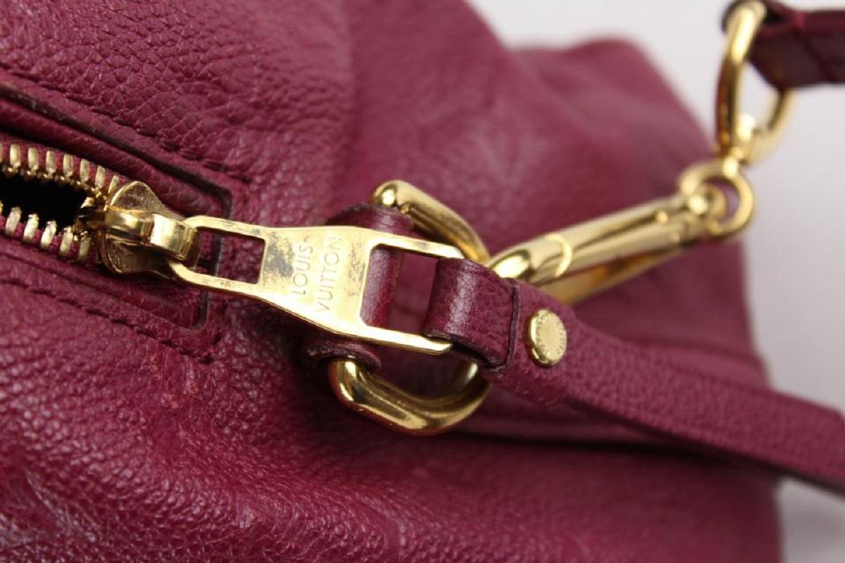 Louis Vuitton Aurore Empreinte Leather Speedy Bandouliere 25 Bag with Strap For Sale 4