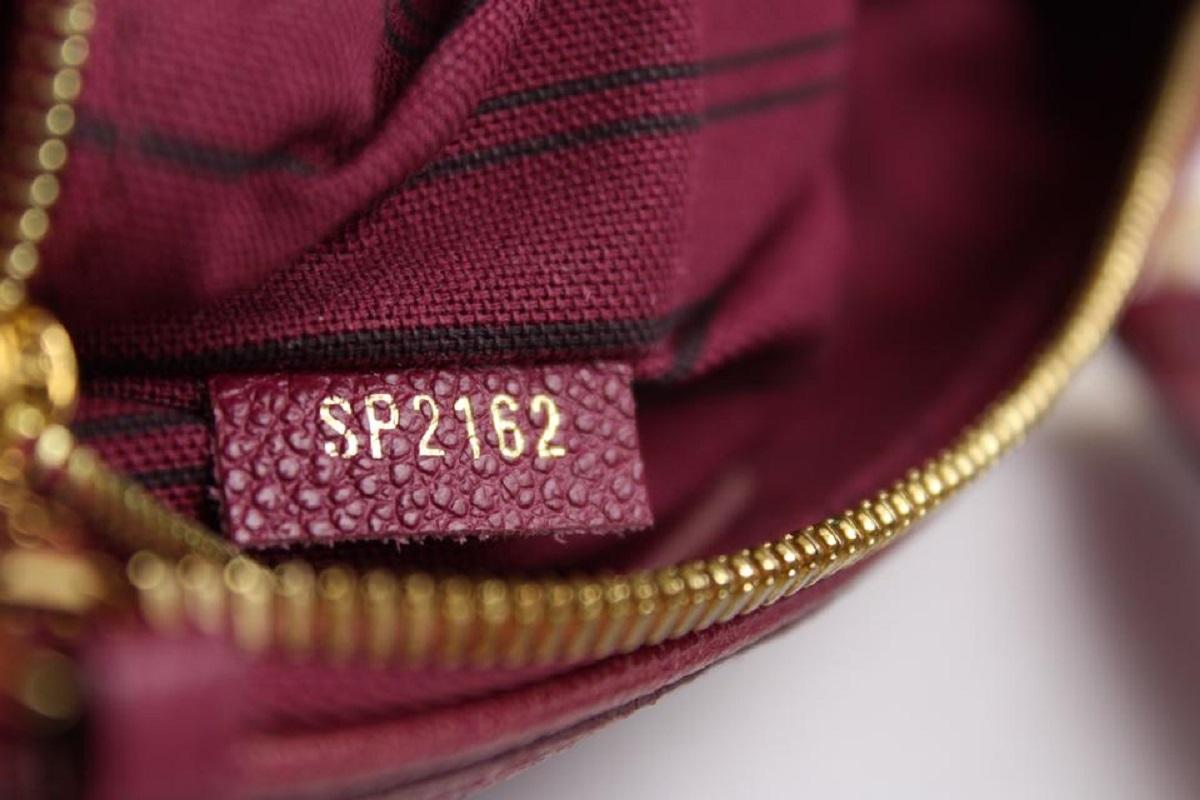 Marron Louis Vuitton Aurore Empreinte en cuir Speedy Bandouliere 25 avec lanière en vente