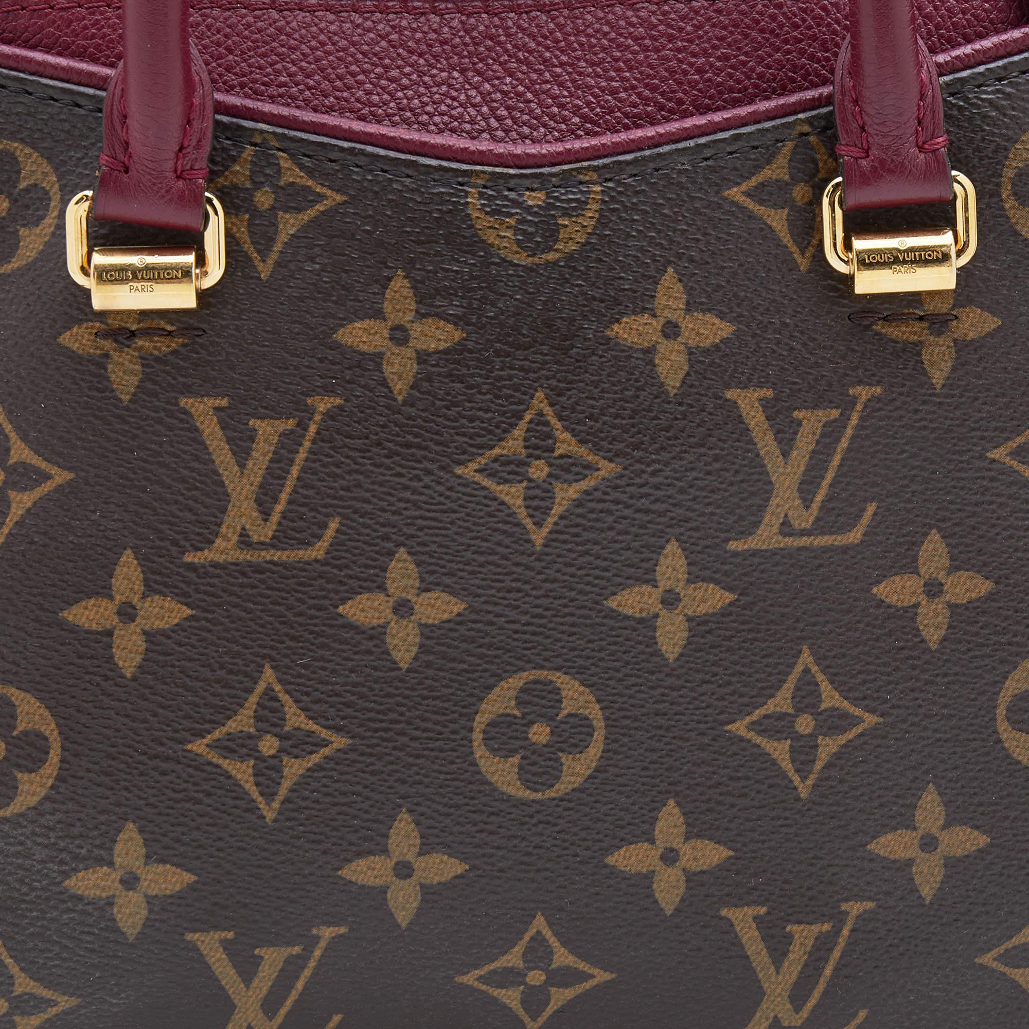Louis Vuitton Aurore Leather And Monogram Canvas Pallas BB Bag 4