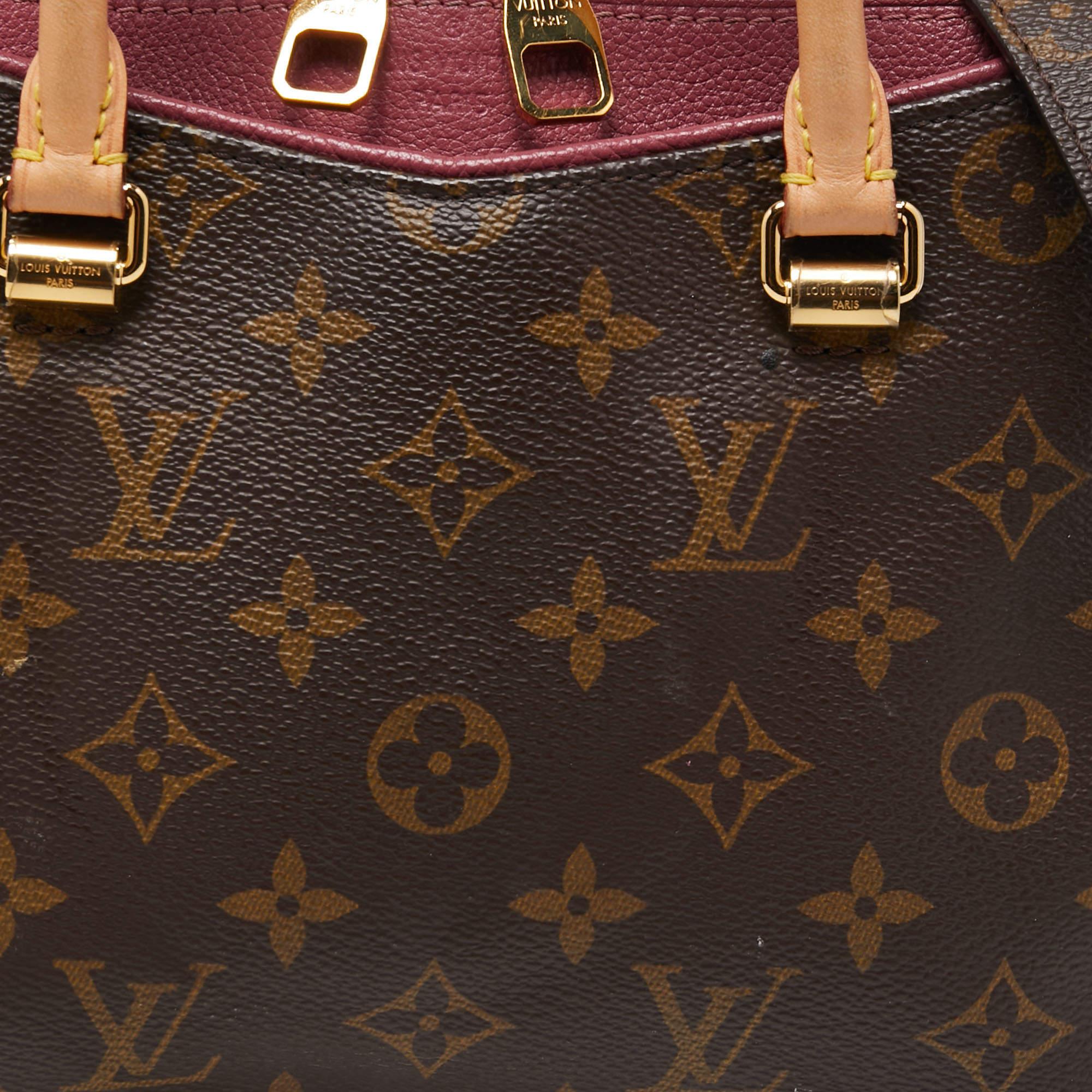 Women's Louis Vuitton Aurore Leather and Monogram Canvas Pallas BB Bag