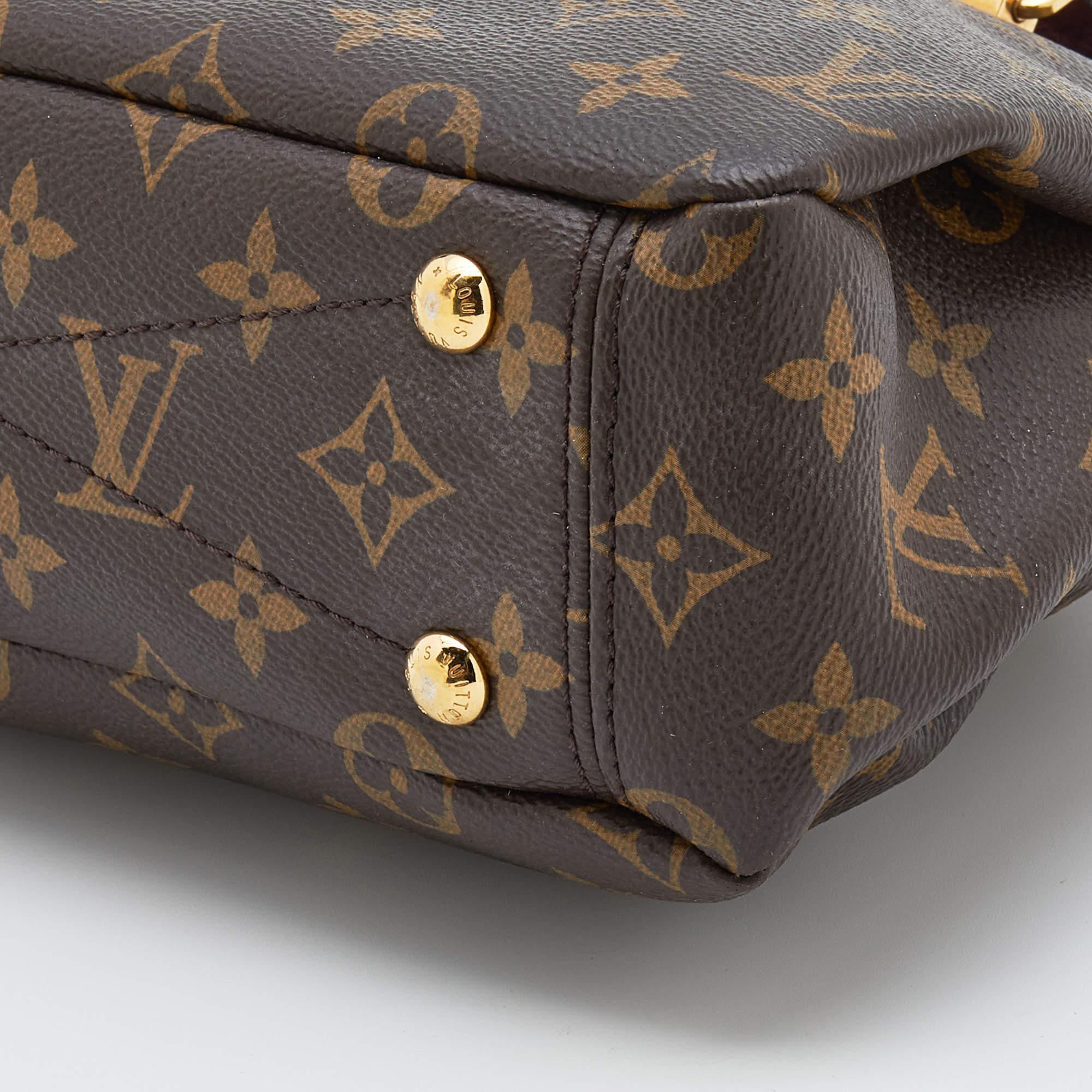 Louis Vuitton Aurore Leather And Monogram Canvas Pallas BB Bag 2