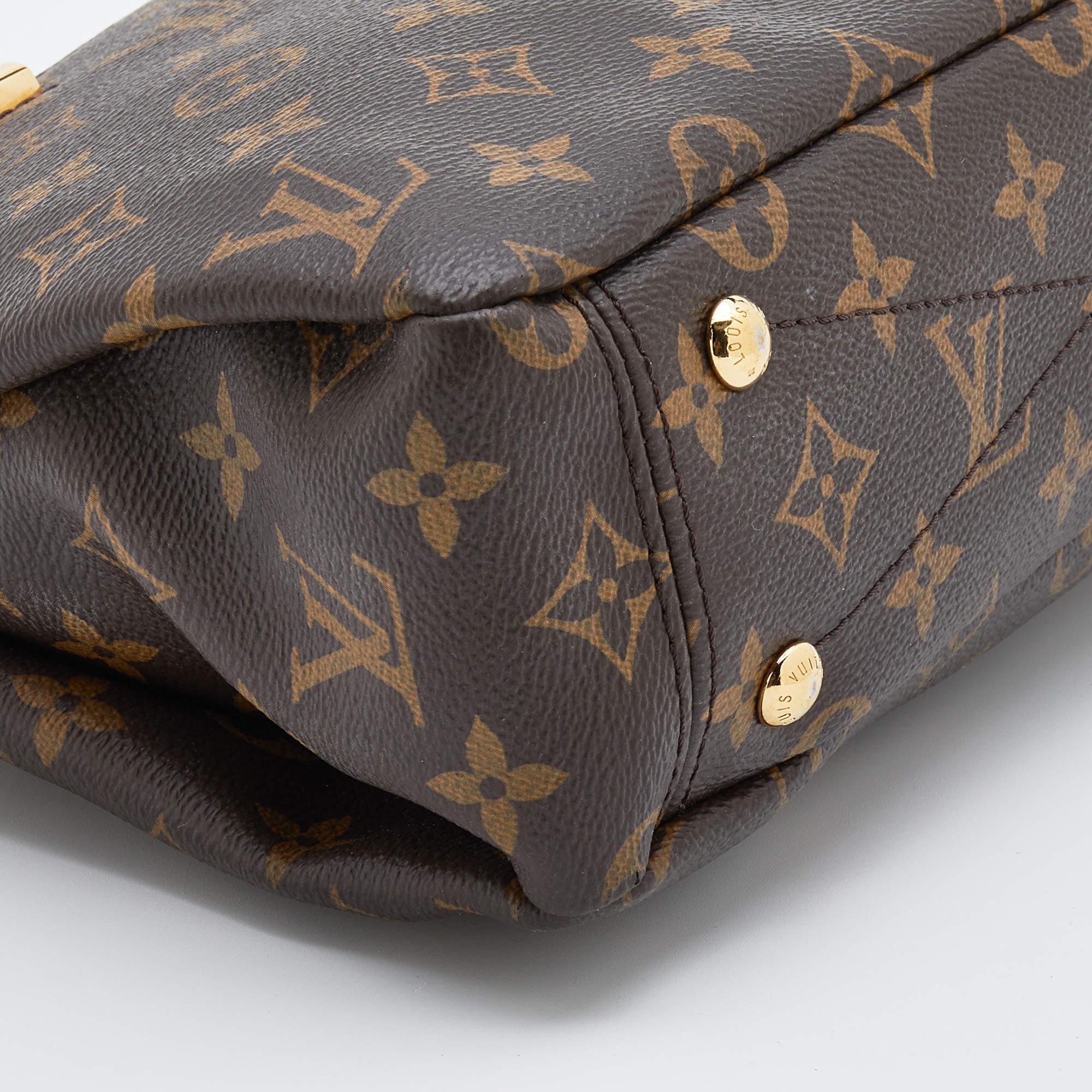 Louis Vuitton Aurore Leather And Monogram Canvas Pallas BB Bag 3