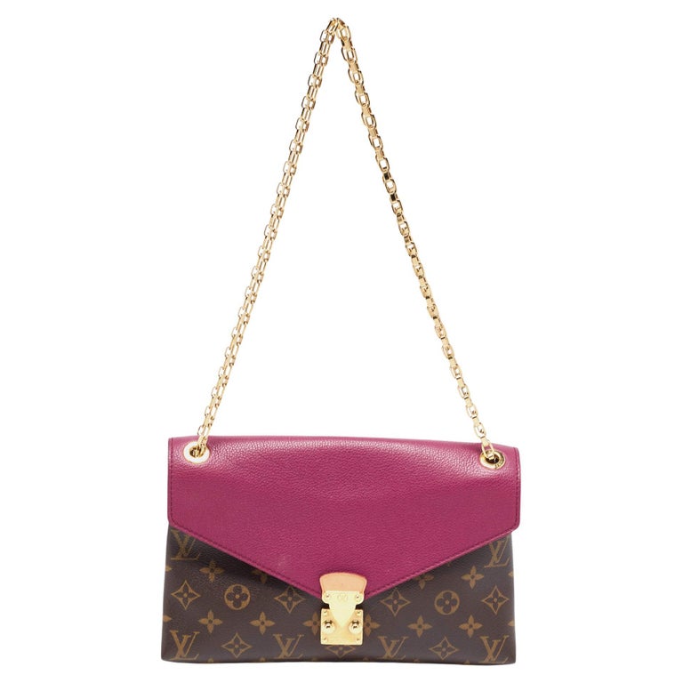 Louis Vuitton Aurore Monogram Canvas and Leather Pallas Chain Bag For Sale  at 1stDibs