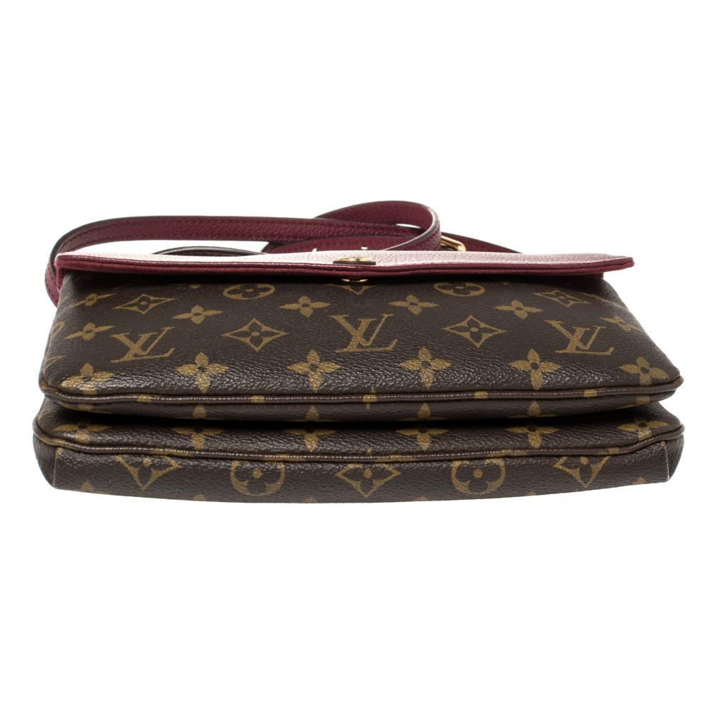 Brown Louis Vuitton Aurore Monogram Canvas and Leather Twinset Bag