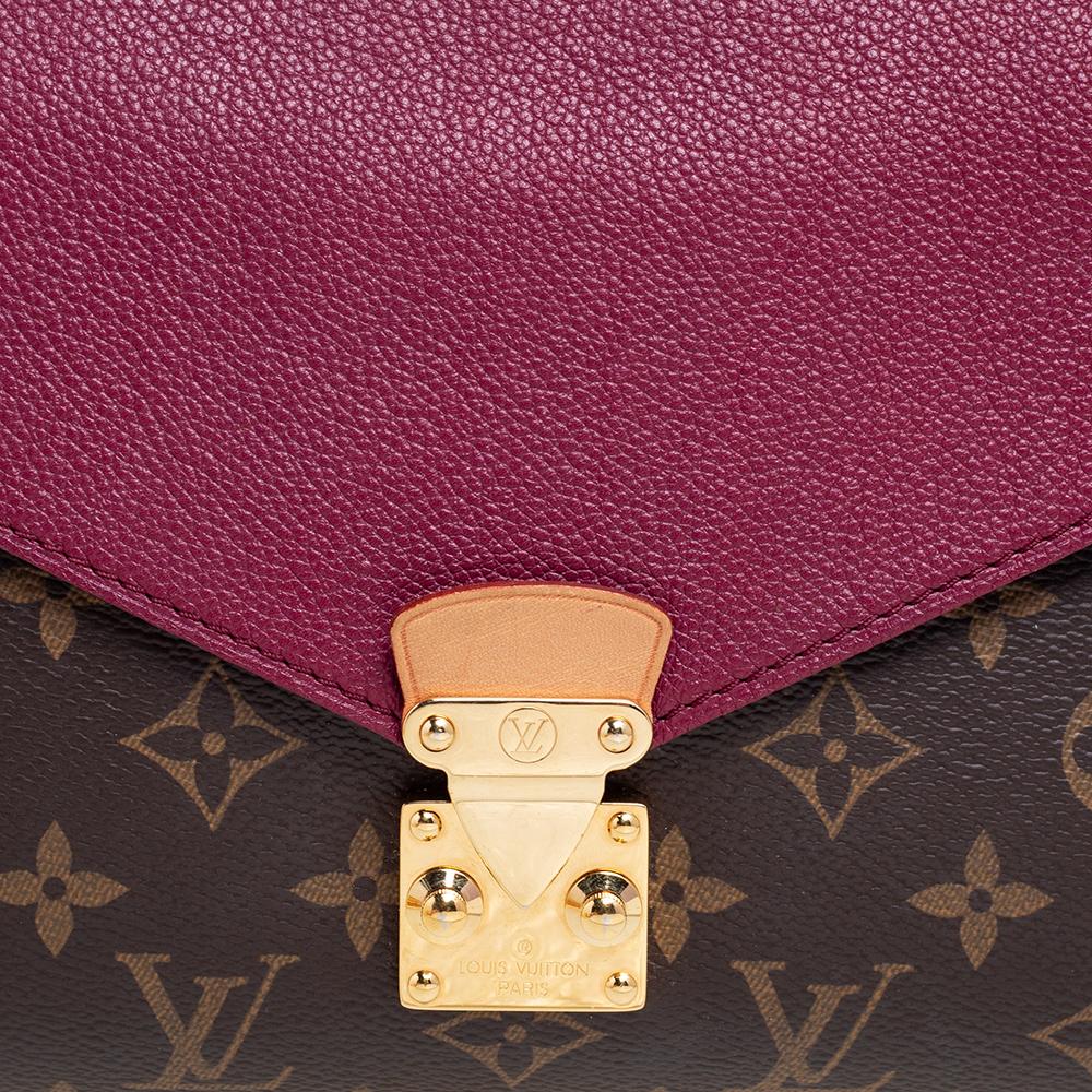Brown Louis Vuitton Aurore Monogram Canvas Pallas Chain Bag