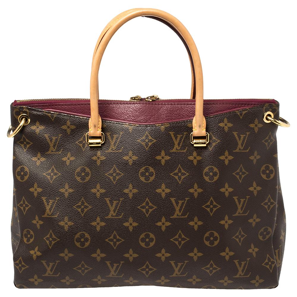 Louis Vuitton Aurore Monogram Canvas Pallas MM Bag In Good Condition In Dubai, Al Qouz 2