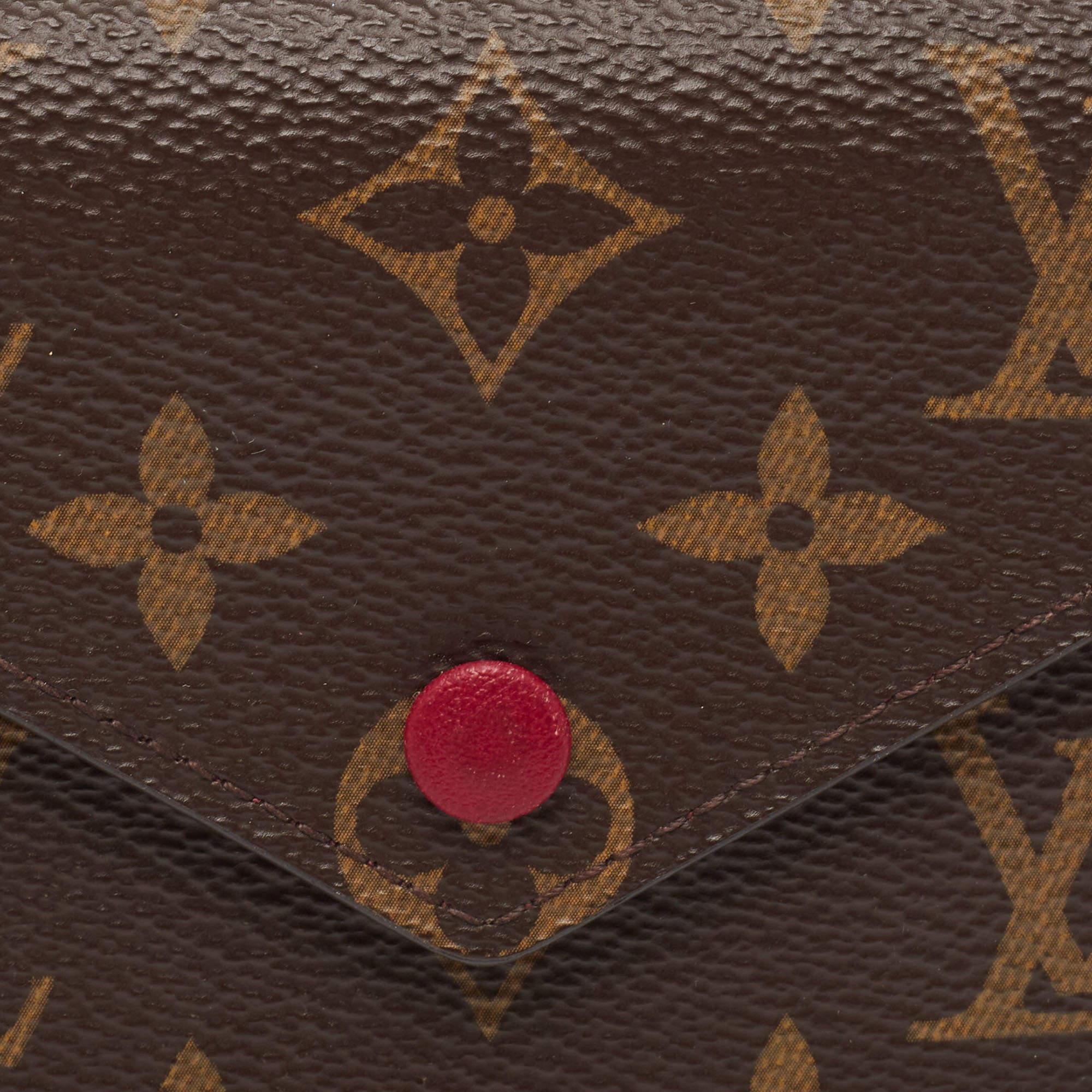Louis Vuitton Aurore Monogramm Segeltuch Victorine kompakte Brieftasche Damen im Angebot