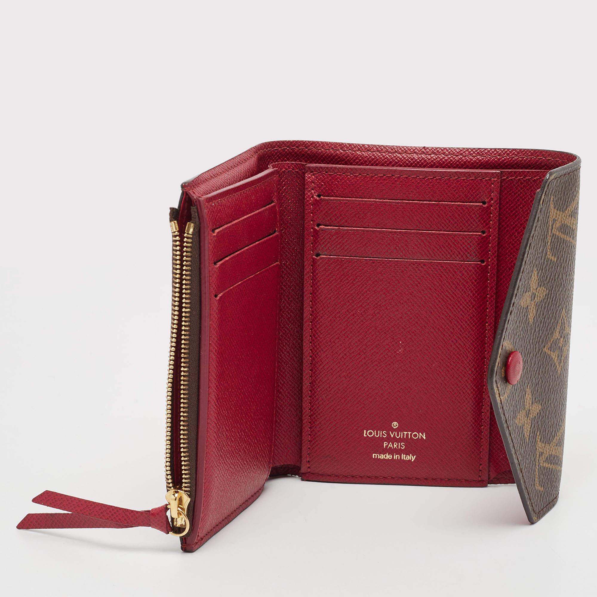 Louis Vuitton Aurore Monogramm Segeltuch Victorine kompakte Brieftasche im Angebot 1
